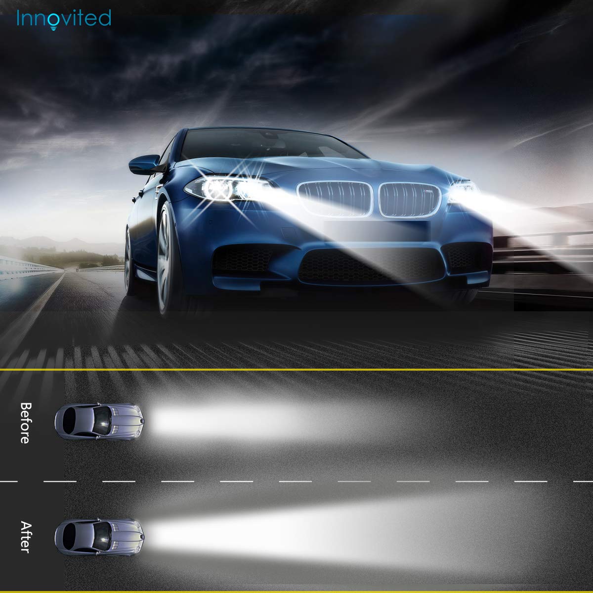 Innovited H7 4300K Hid Xenon Bulb Bundle With 55W Inoac Slim Ballast (Daylight)