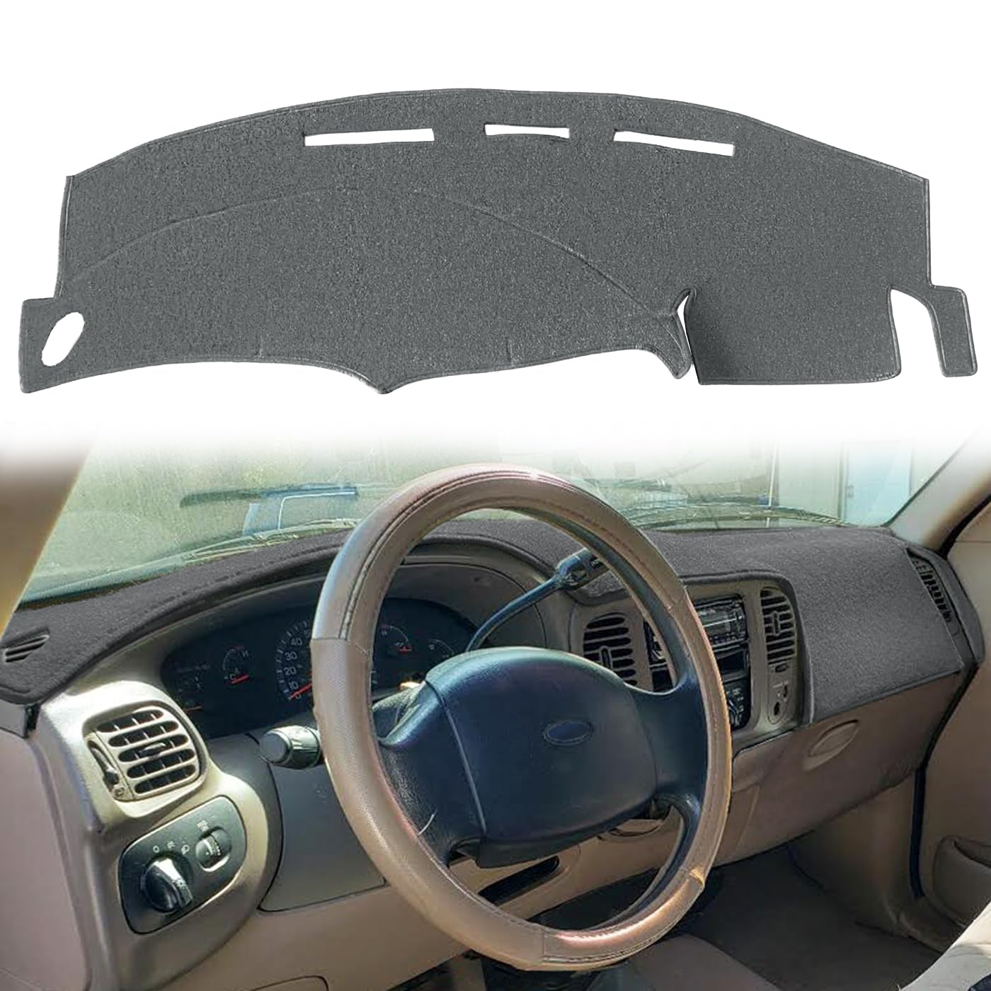 Dash Cover Mat Custom Fit For Ford F150 F250 Expedition F150 Heritage 1997 1998 1999 2000 2001 2002 2003 W/O Climate Sensor W/O