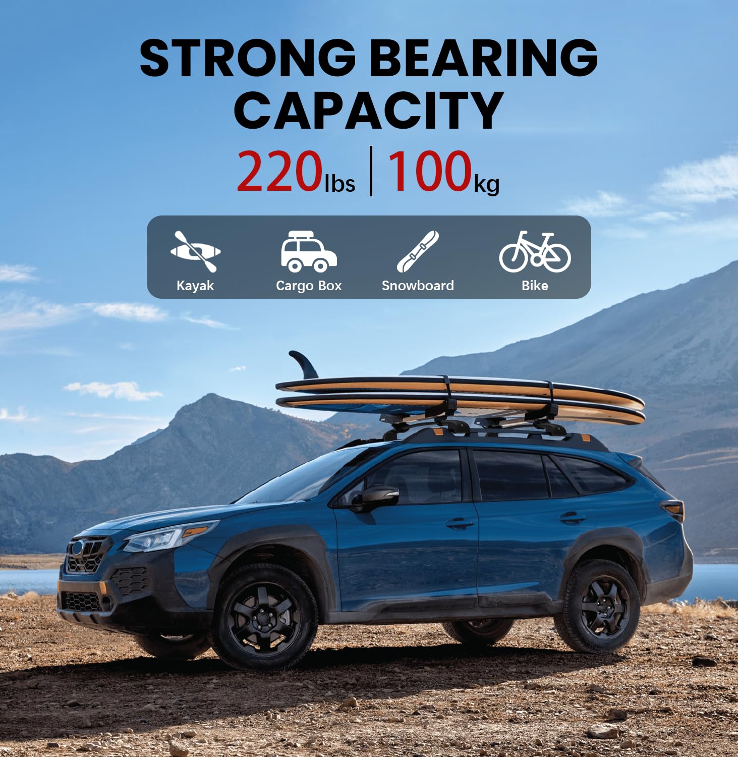 Soruci Car Roof Rack Cross Bars Compatible with Subaru Outback Wilderness 2022-2025 with Lock (Only Fit Wilderness), Aluminum Ro