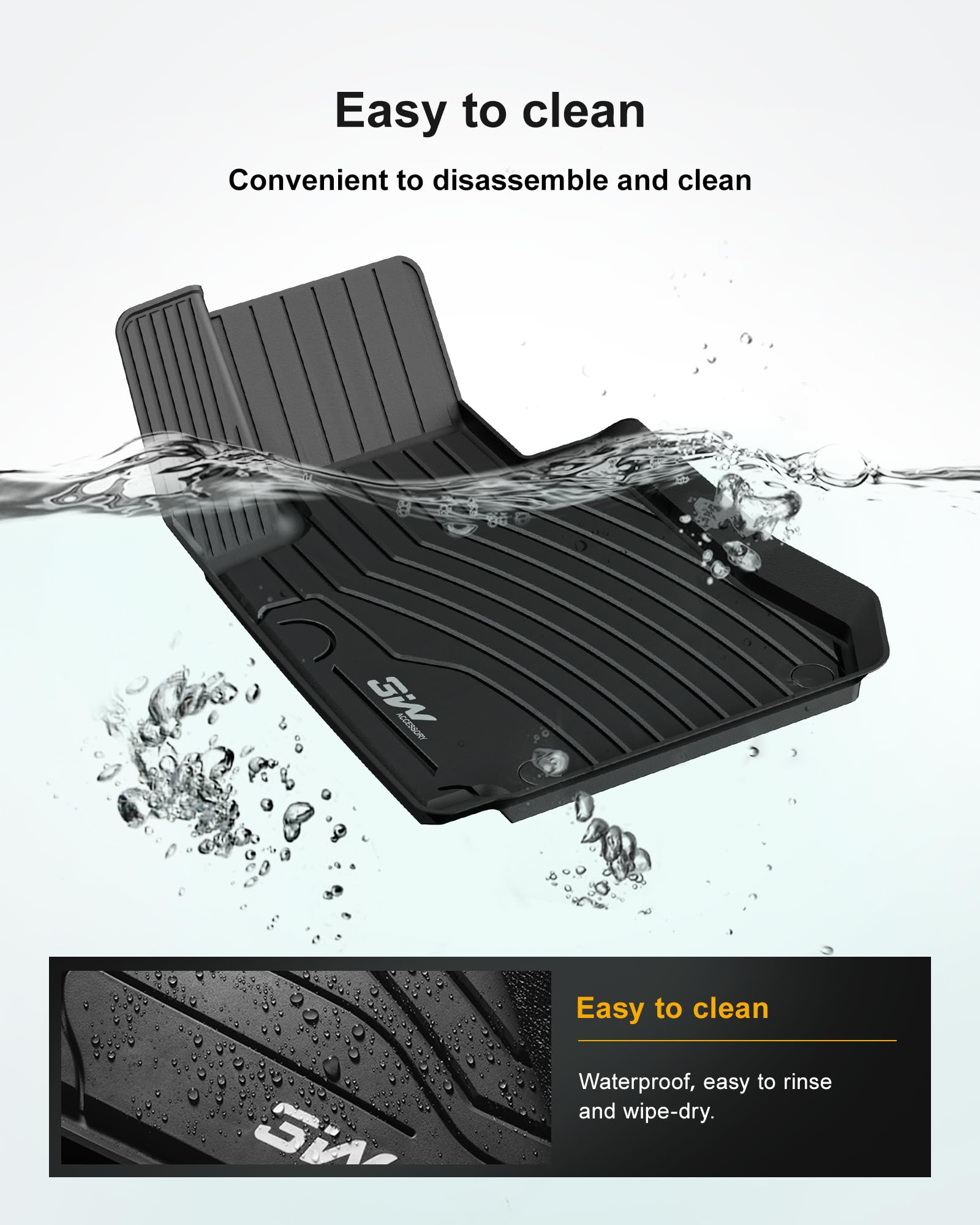 3W Floor Mats And Cargo Liner Compatible For Benz Glc Floor And Trunk 2016-2022, Tpe All Weather Custom Fit Floor Liner And Carg
