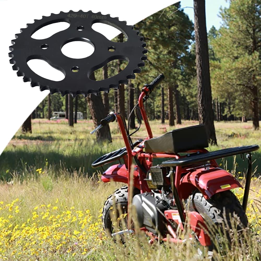 Alveytech #40/41/420 Chain 40 Tooth Rear Sprocket - Compatible Replacement Fits 79Cc Gas Mini Bike, 3-Wheel Trike, Go-Kart, Atv,