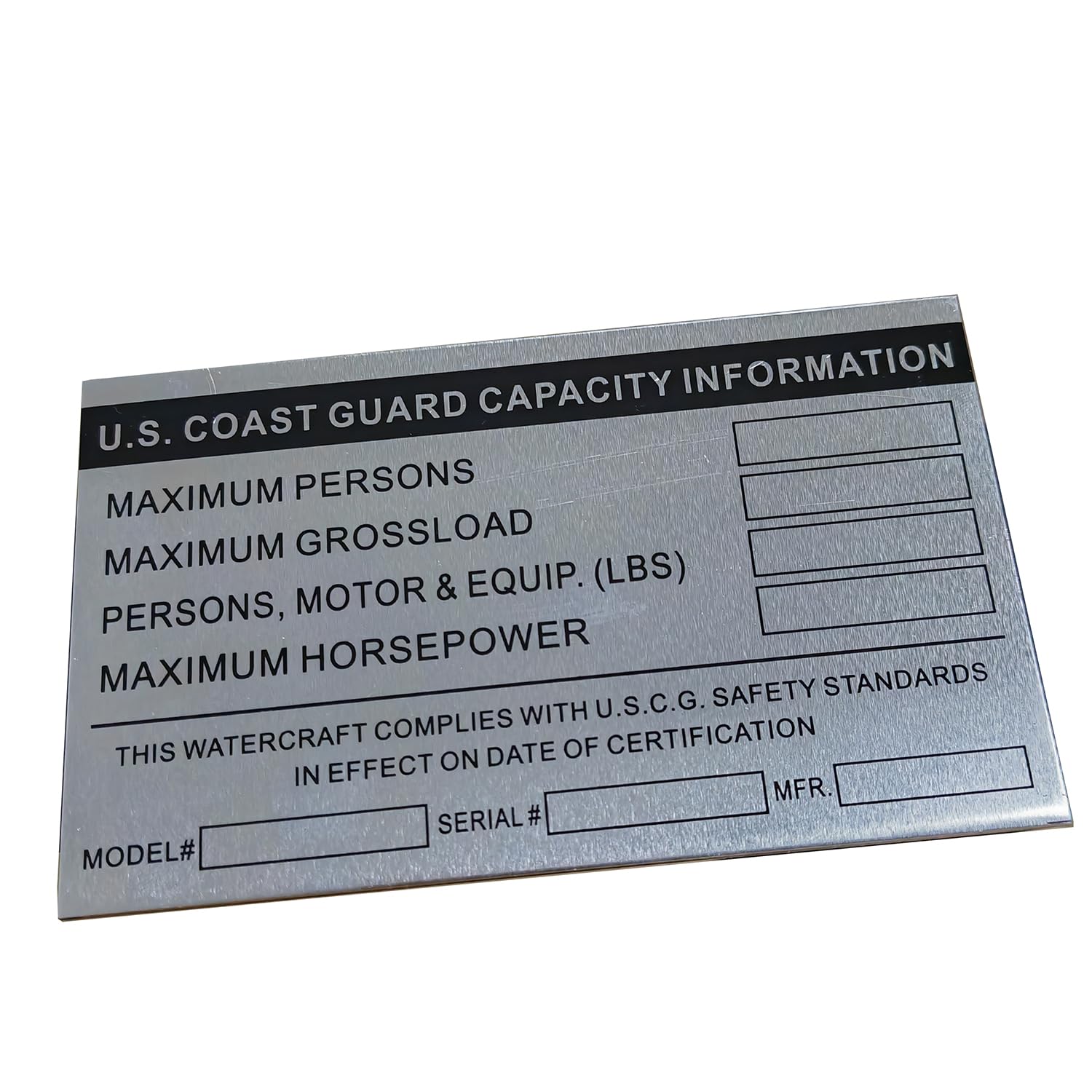 Vin Serial Id Tag Plate Data Blank Car Truck Hot Rod Equipment Trailer (127Mm X 76Mm)