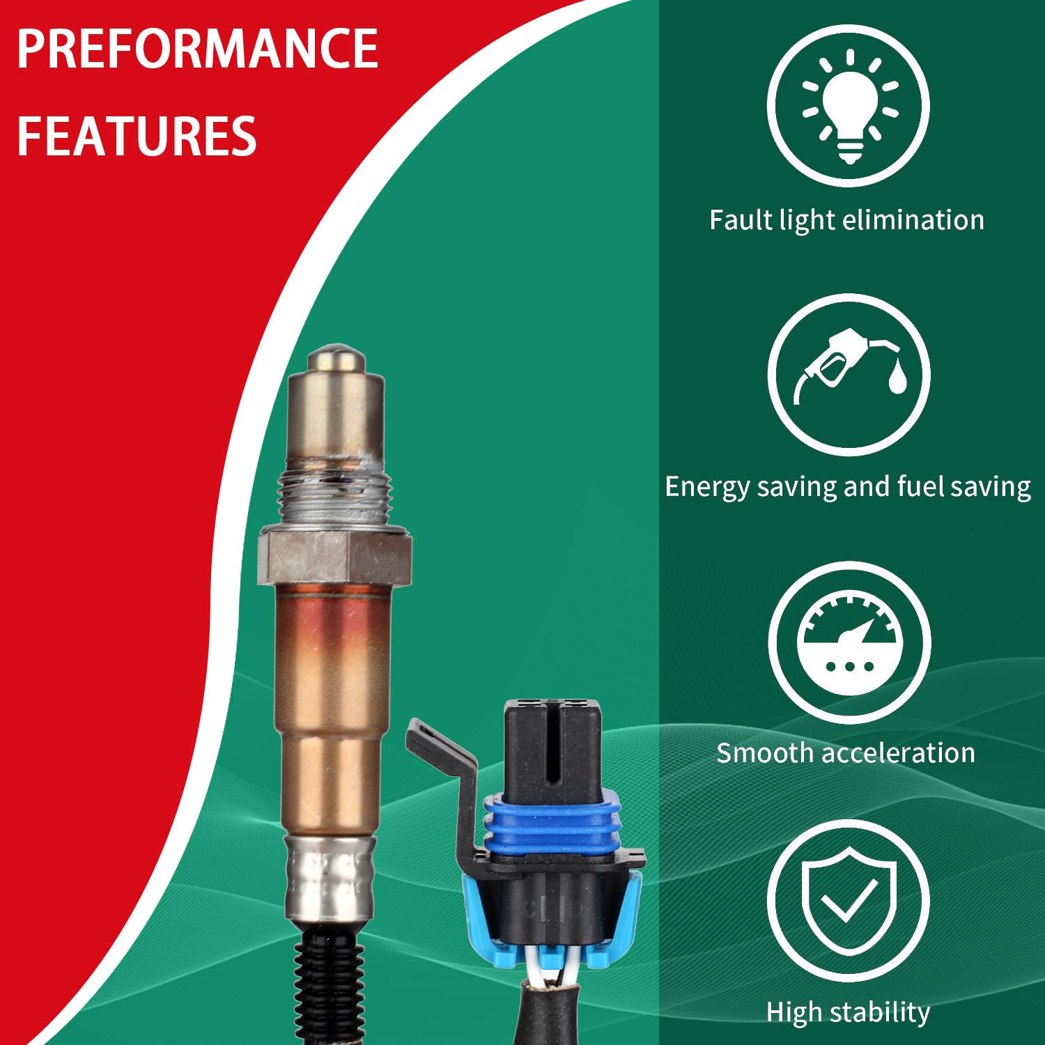 Necatuo 234-4818 Downstream Upstream O2 Oxygen Sensor Heated Air Fuel Ratio Compatible With Chevy Camaro 3.6L Cadillac Cts 3.0L