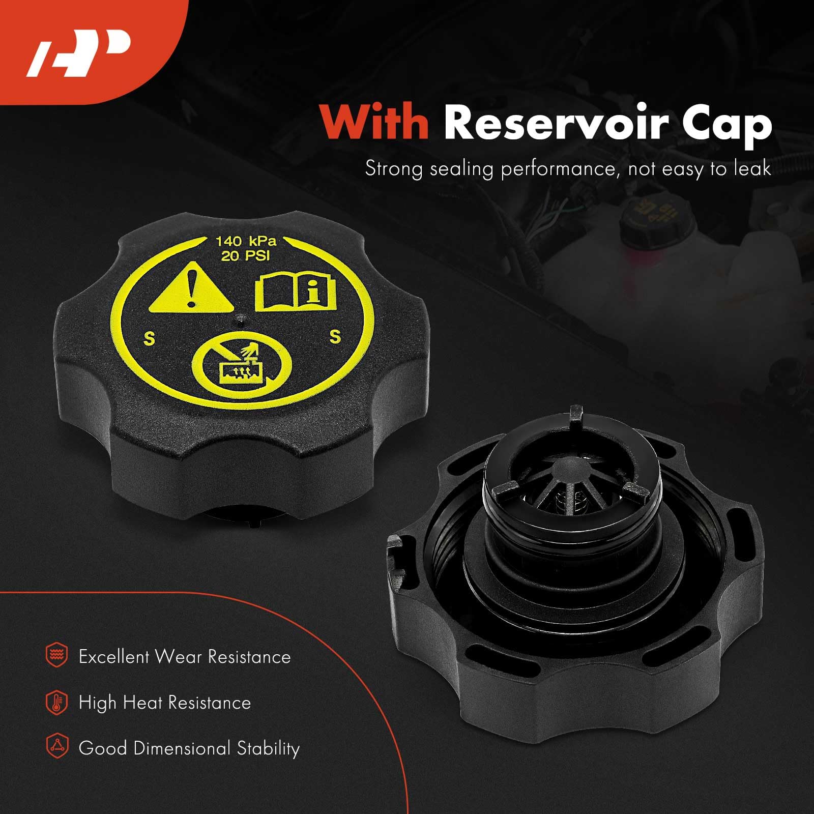 A-Premium Coolant Recovery Overflow Reservoir Tank with Cap for Chevrolet Cruze, Orlando, Buick Cascada & Verano - Plastic, White