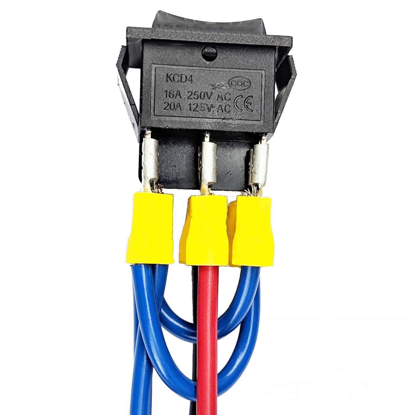Industec Wired 20 Amp 12V Dc Motor Polarity Reversing Rocker Maintained Latch Switch