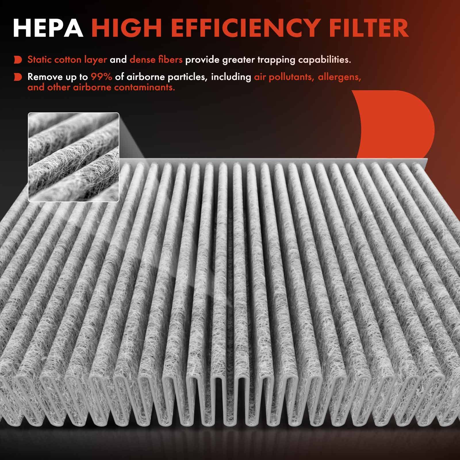 A-Premium Cabin Air Filter with Activated Carbon Compatible with Chrysler 300 & Dodge Challenger, Charger, 2011-2020, Replace# 6