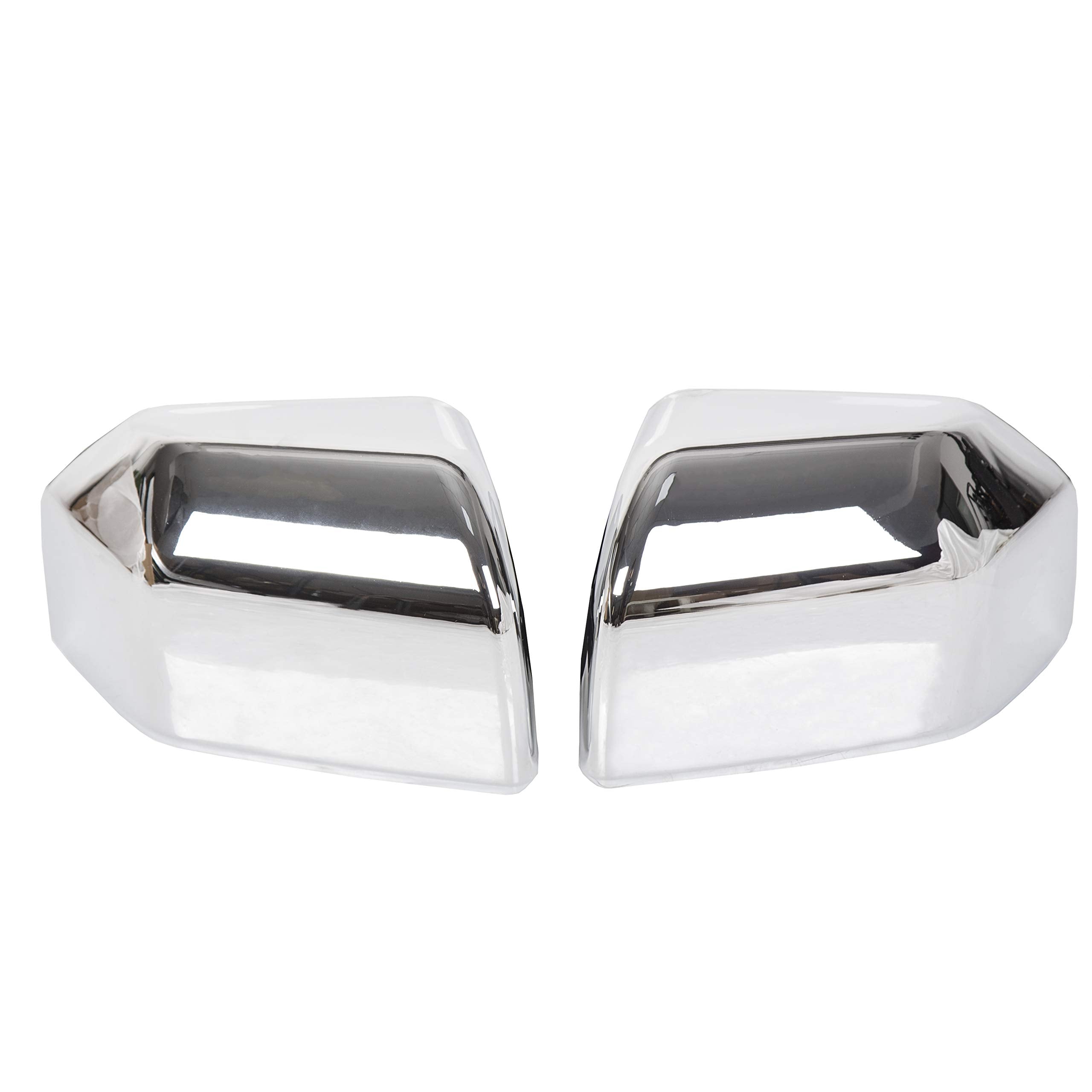 ECOTRIC Top Half Side Mirror Covers Compatible with 2015-2020 Ford F150 F-150 Driver/Passenger Side Chrome (2 pcs Mirror Cover R