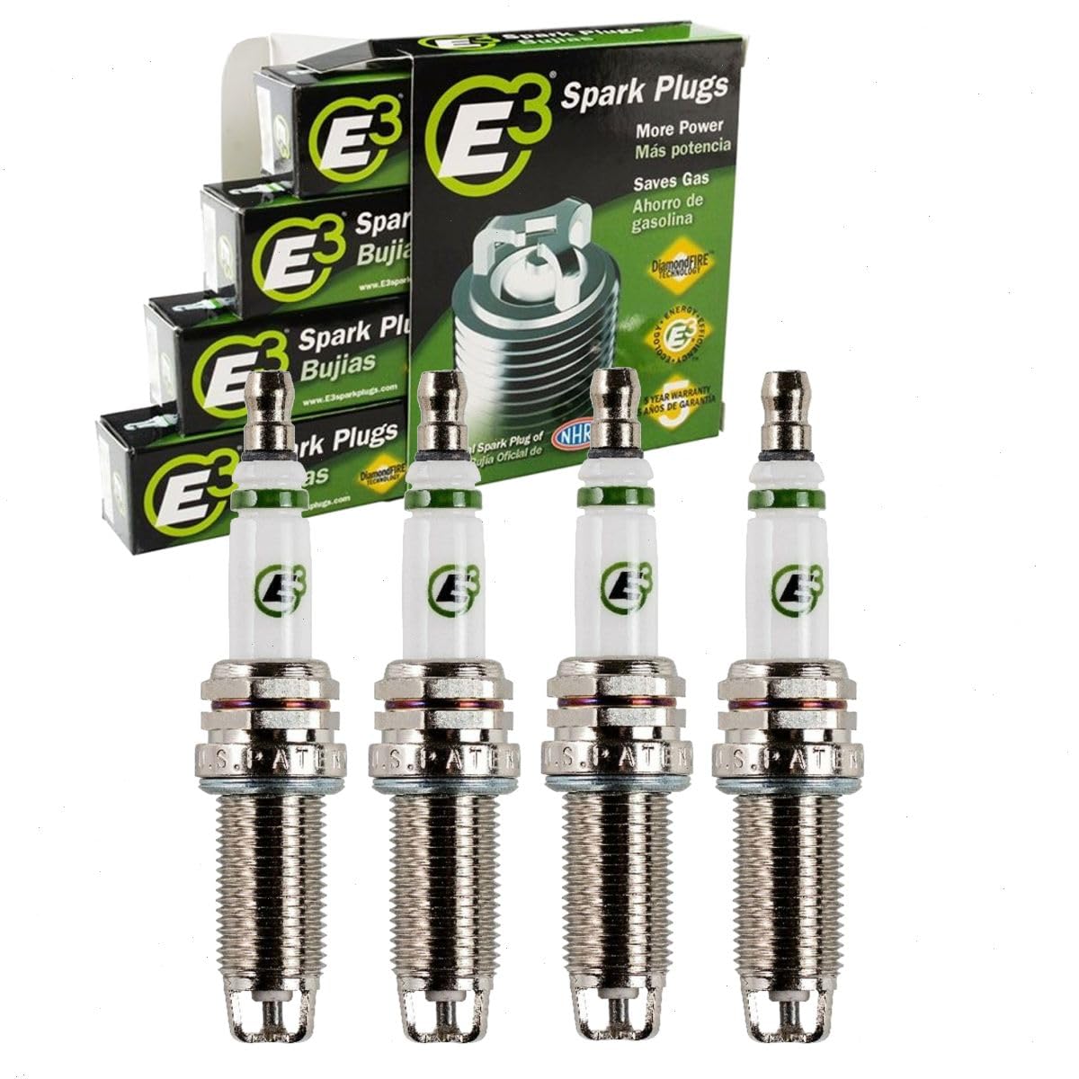 4 pc E3 Spark Plugs compatible with Toyota Camry 2.5L L4 2018-2022
