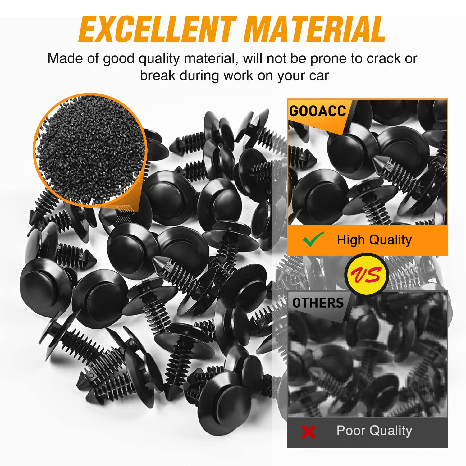 Gooacc 50Pcs Door Trim Panel Retainer Automotive Rivet Retainer Fender Bumper Fasteners Clips Compatible With Ford Lincoln Mercu