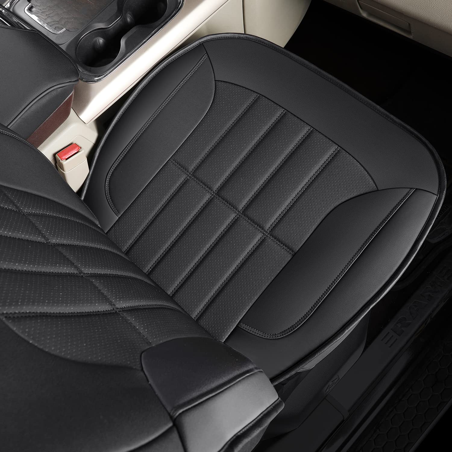 Truckiipa Dodge Ram Seat Covers - Waterproof Leather Protector, Full Coverage Fit for 2002-2023 Ram 1500/2500/3500, Black