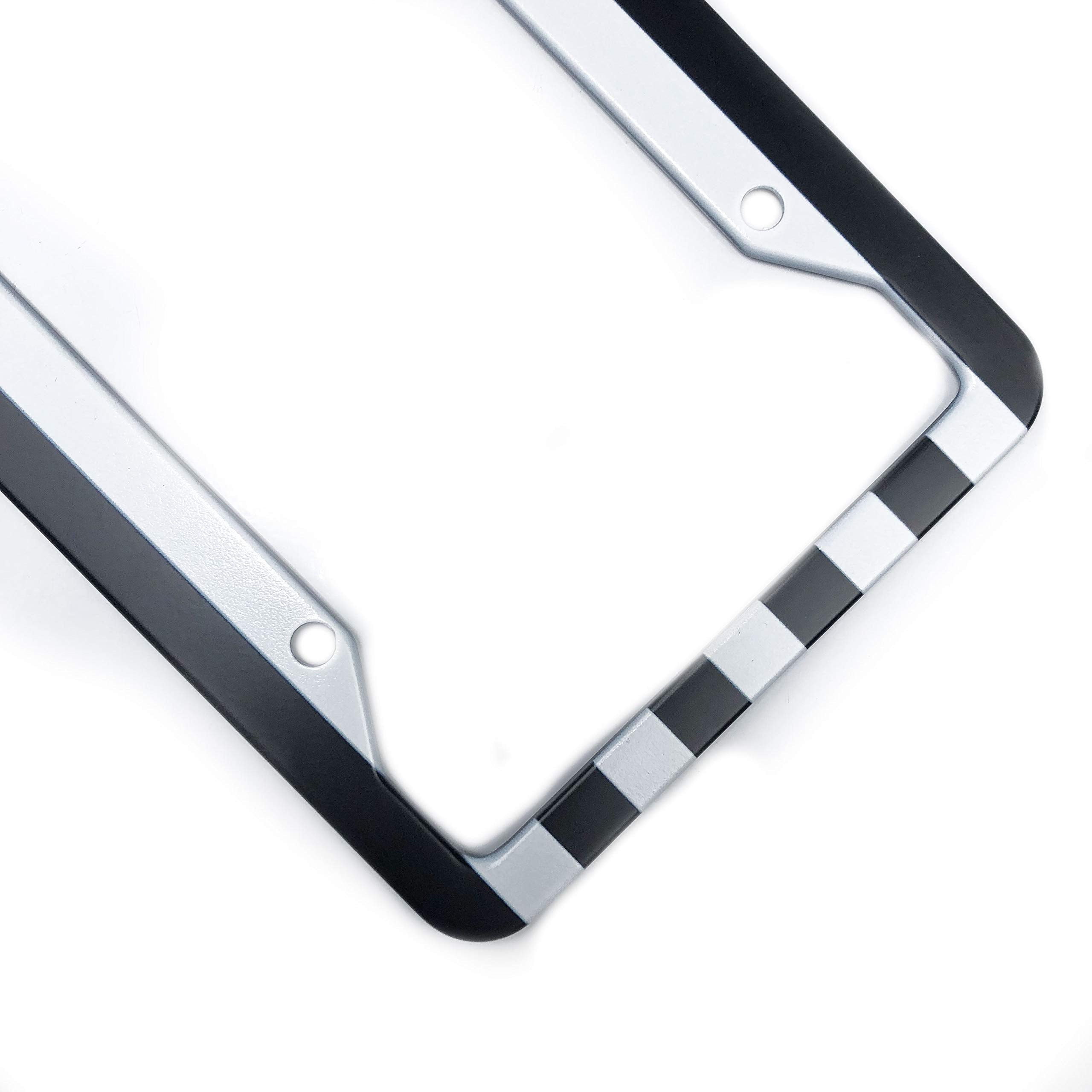 Exmeni Black American Flag License Plate Frame American Flag Car Tag Frame Us License Plate Holder United States Flag License Plate Cover 4 Holes And Screws