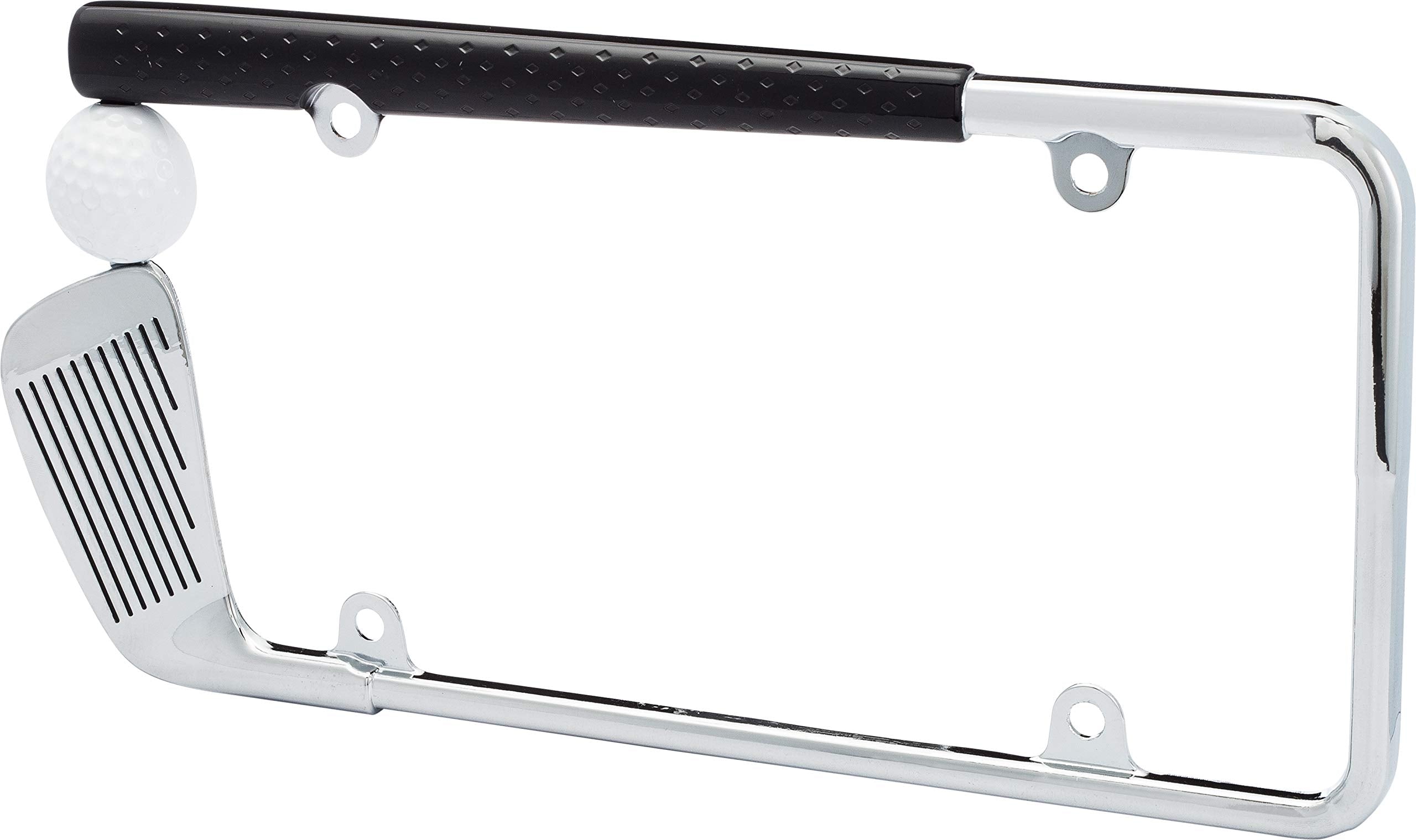 Rock Tamers Cruiser Accessories 19509 Golf Club License Plate Frame - Chrome/Painted, Standard