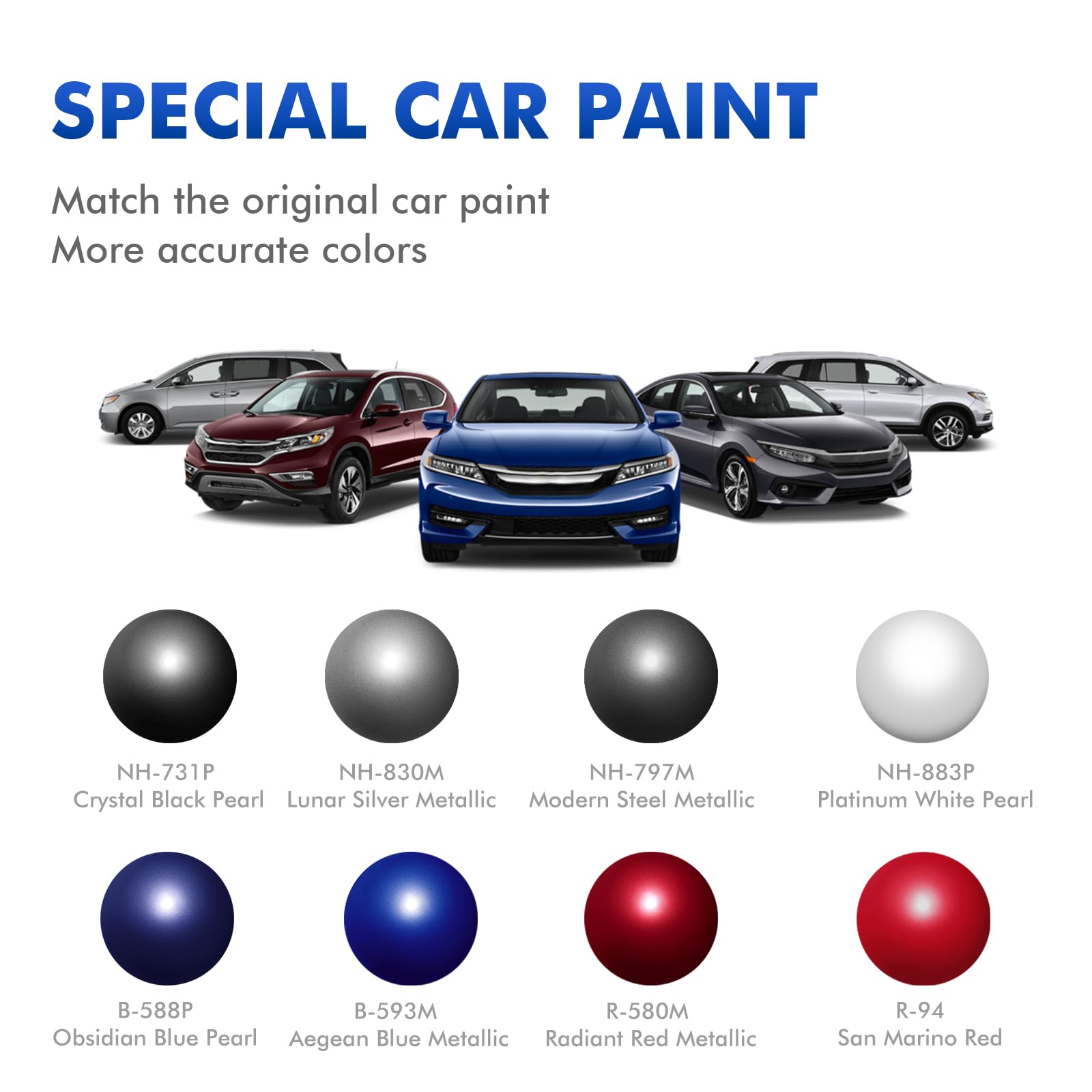 XTryfun San Marino Red (R-94) Touch Up Paint Compatible with Honda, DIY Car Paint Scratch Repair, Quick & Easy Fix Automotive Sc