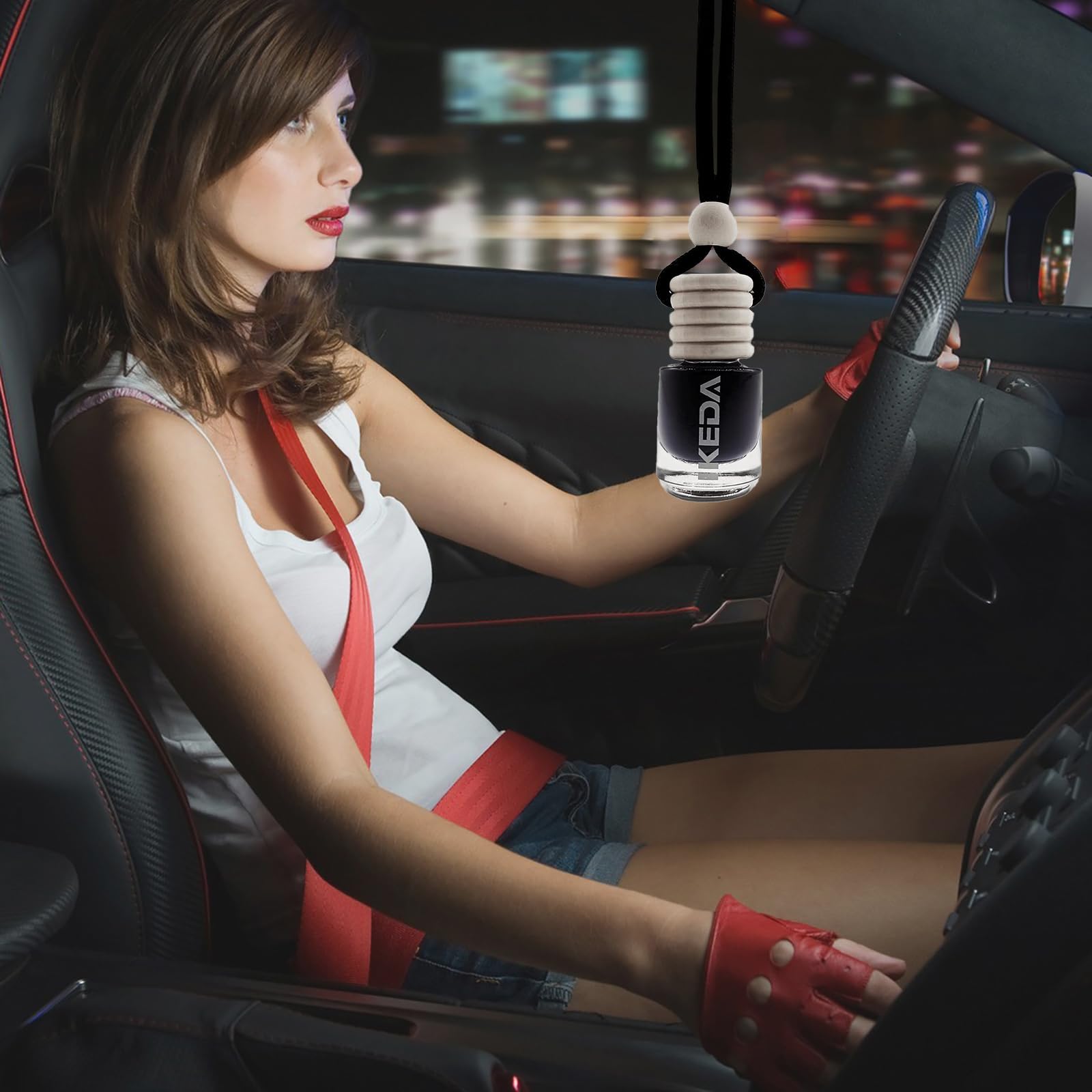 Ikeda Fragrance Car Air Freshener | 4Ml Automotive Scents | 45-Days Long Lasting Fragrance | Automobile Hanging Diffuser Bottles