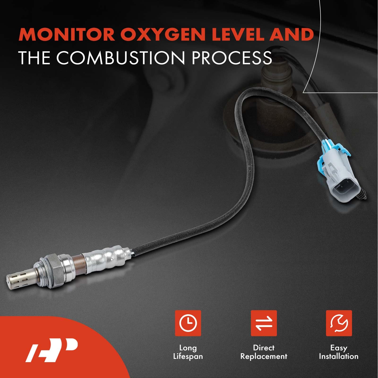 A-Premium O2 Oxygen Sensor Compatible with Cadillac, Chevy & GMC Models - Escalade, Silverado 1500 04-05, Suburban 1500 03-04, T