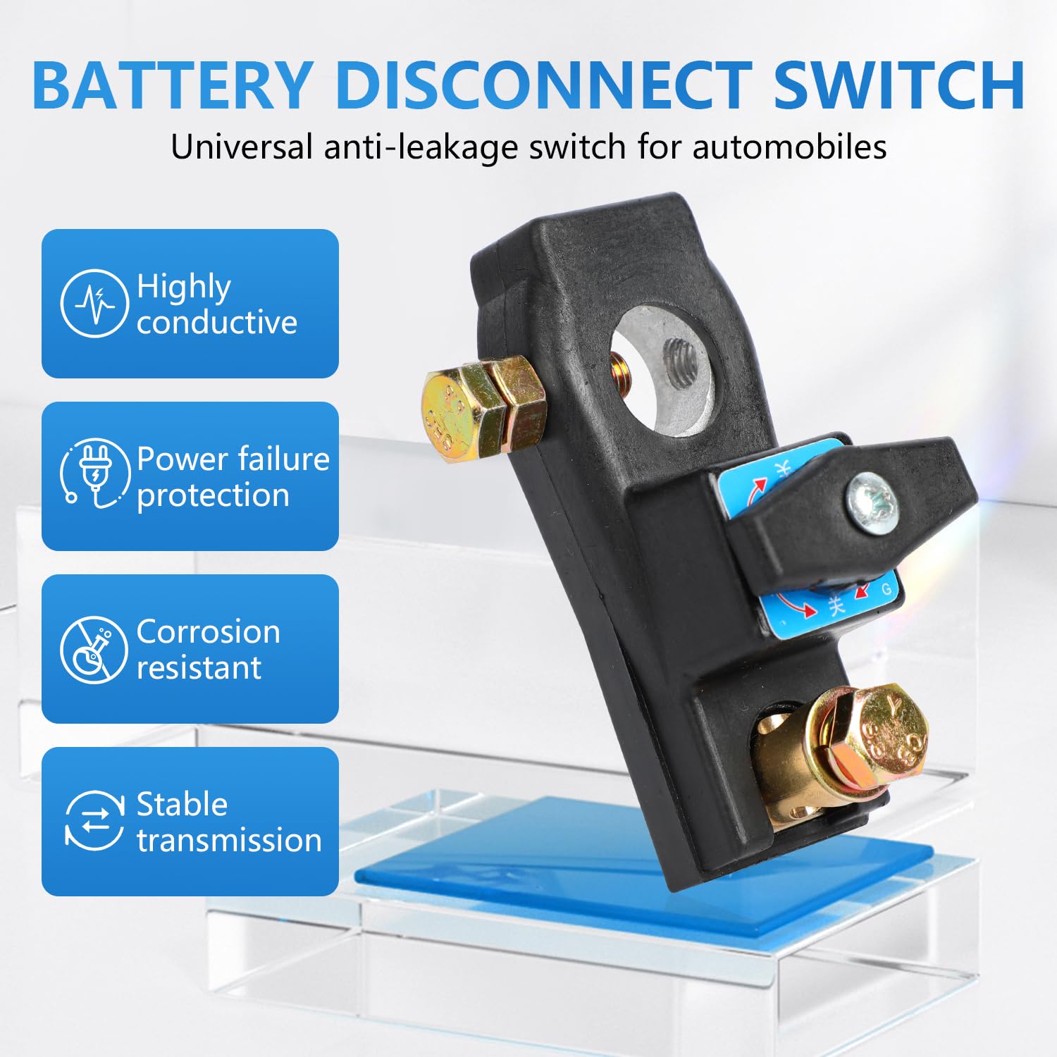 Battery Disconnect Switch, Heavy Duty Battery Shut Off Switch, High Current Master Battery Power Cut Isolator Kill Switch, Quick