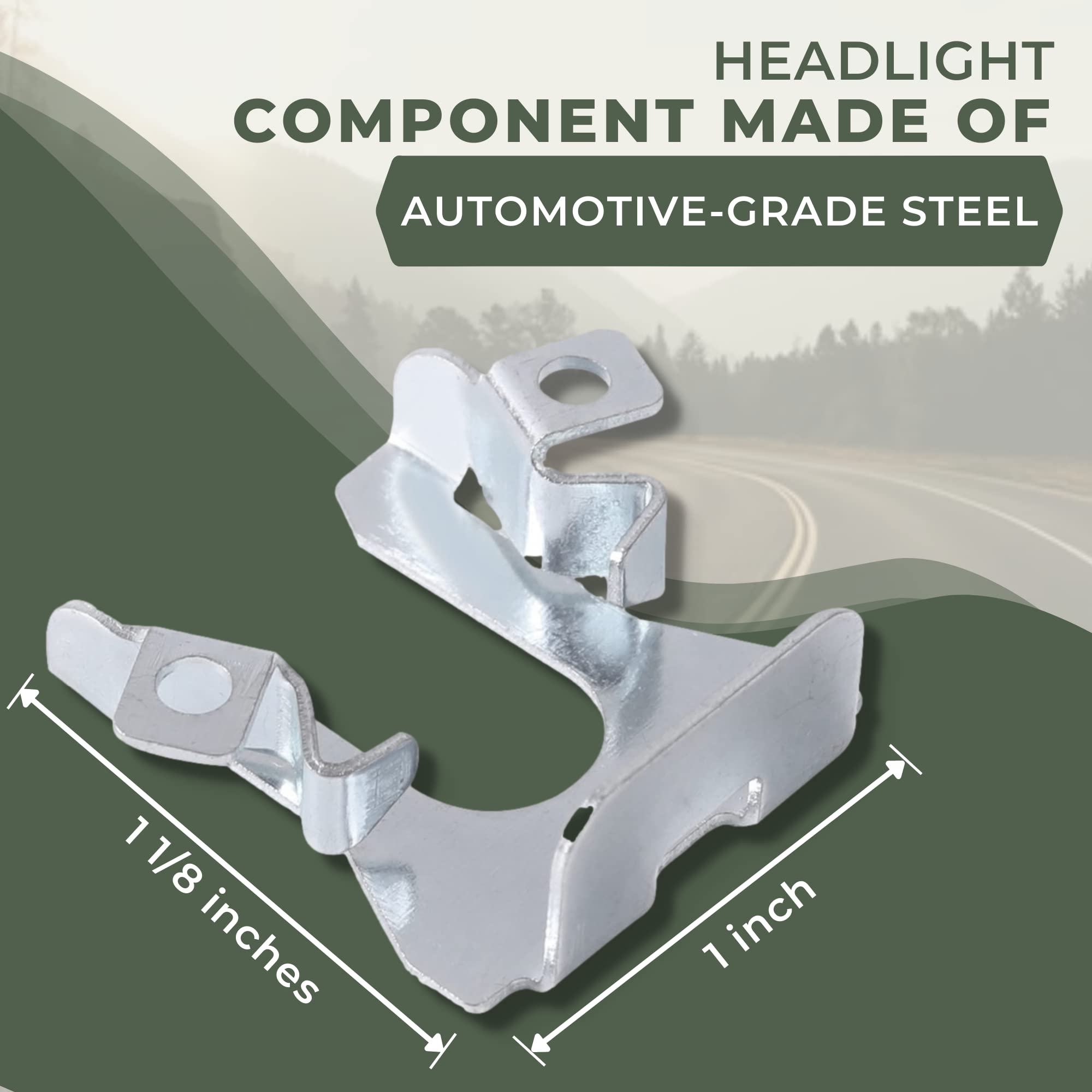 (6-Pack) TonGass Exact Replacement Pivot Headlight Retaining Clips Compatible with Ford F-150 F-250 F-350 Bronco 1992-1996, Linc