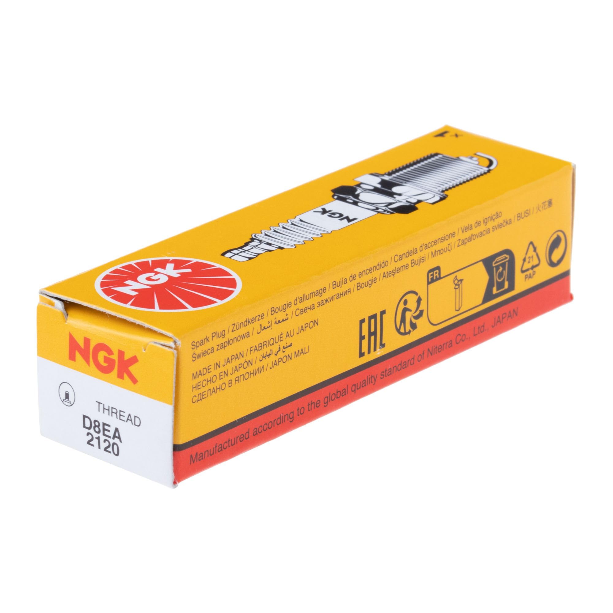 Ngk Spark Plug, Ngk D8Ea, Ea, 1, White, One Size