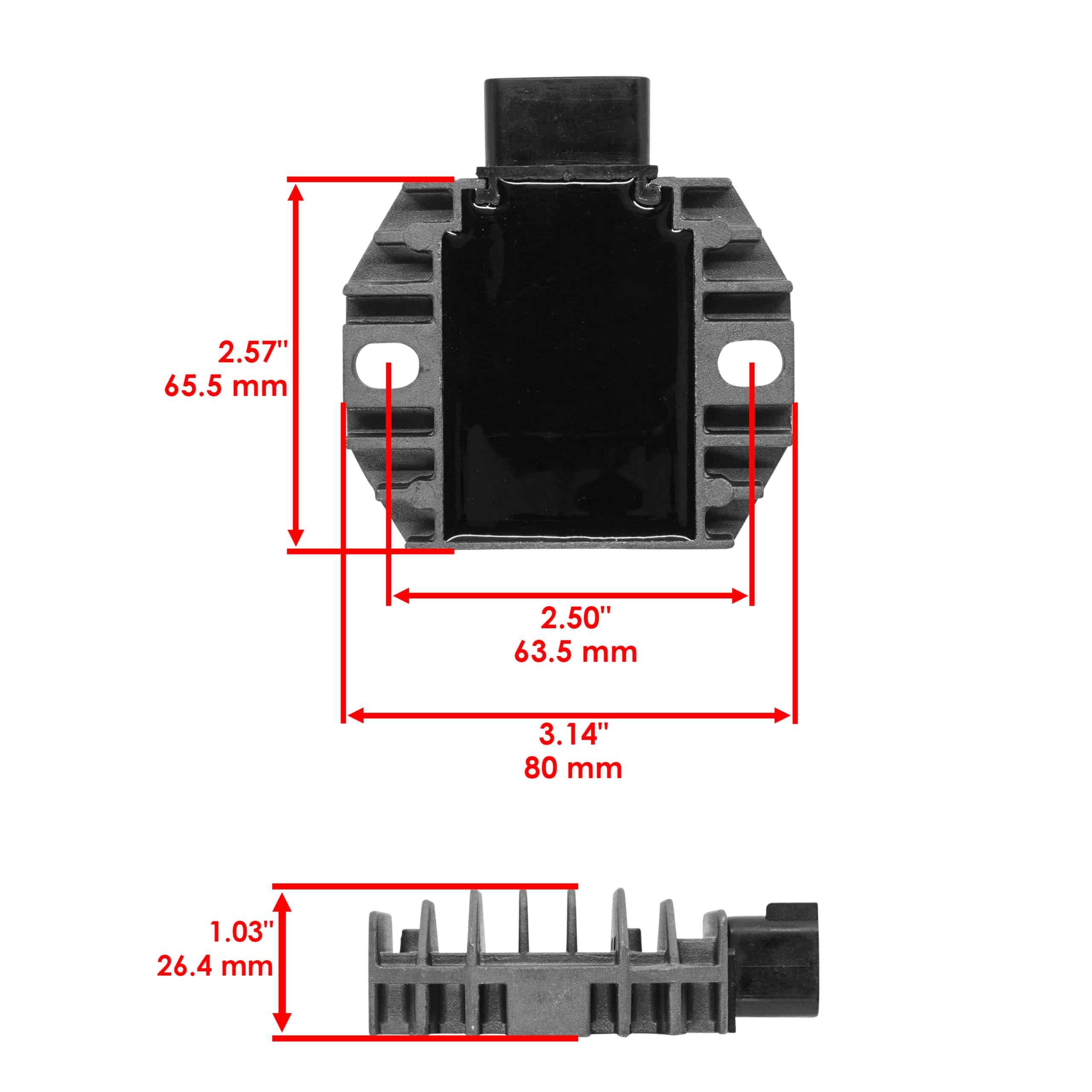 Caltric Stator And Regulator Rectifier With Gasket Compatible With Yamaha Rhino 660 Yxr660 2004-2007