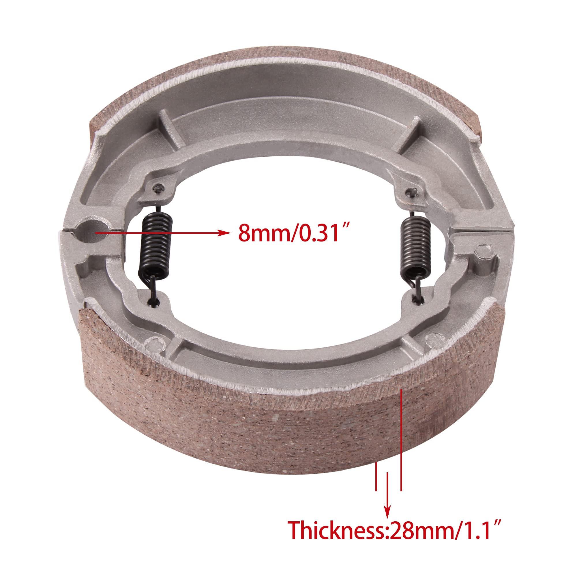 Woostar Drum Brake Shoe Replacement For Roketa Sunl Jonway Taotao 50Cc 110Cc 125Cc 150Cc 250Cc Atv 4 Wheeler Quad Scooter