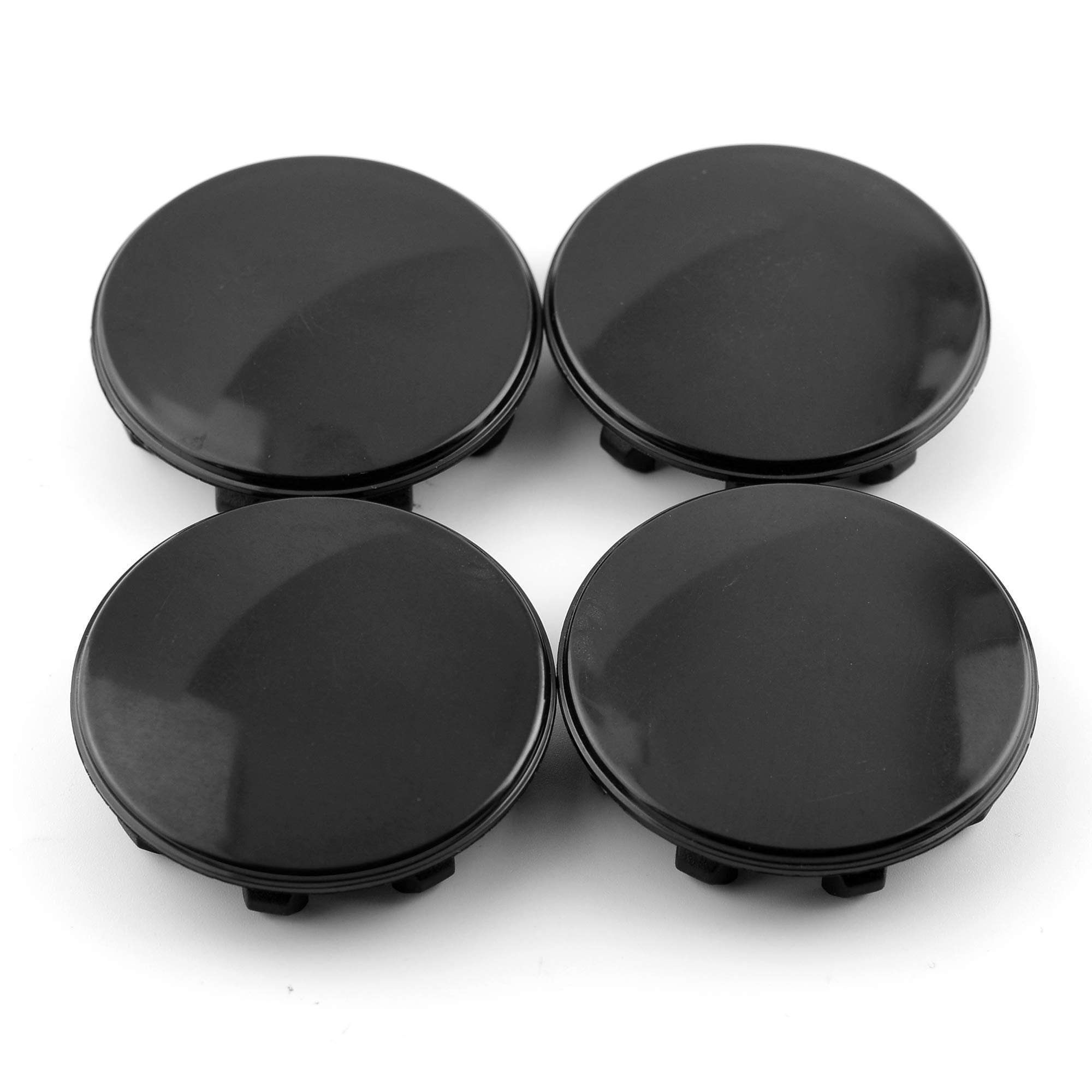 Rtrhinotuning 58Mm(2.28In)/51Mm(2In) Abs Car Wheel Center Hub Caps For #6005879#6005879-00-A #6005879-04-A Set Of 4 Black Center