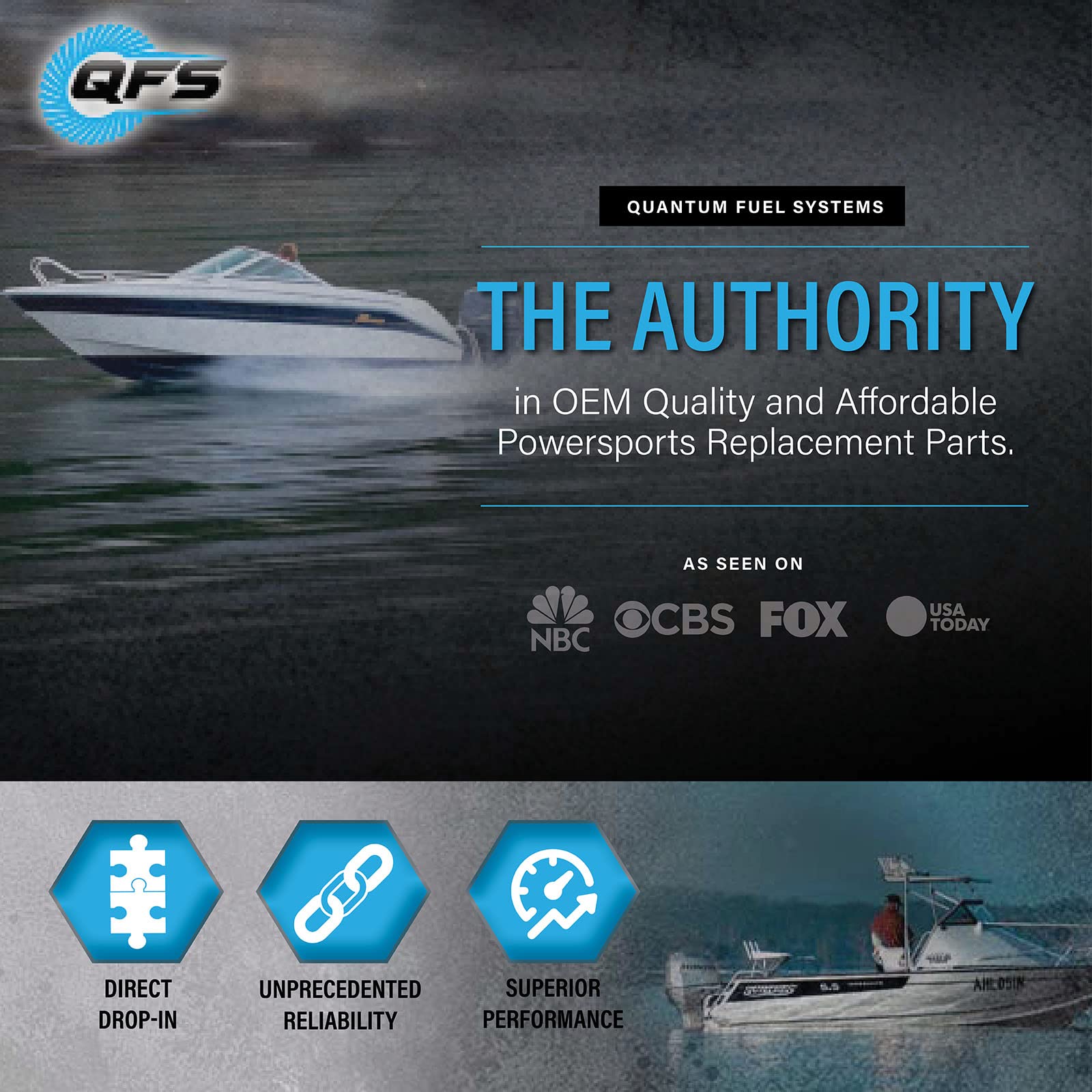 QFS OEM Marine/Outboard Fuel Pump Replacement for Mercruiser Boat 4.3lL/ 5.0L / 5.7L Carbureted GM V6 4.3L/262 5.0 305 350 5.7 C