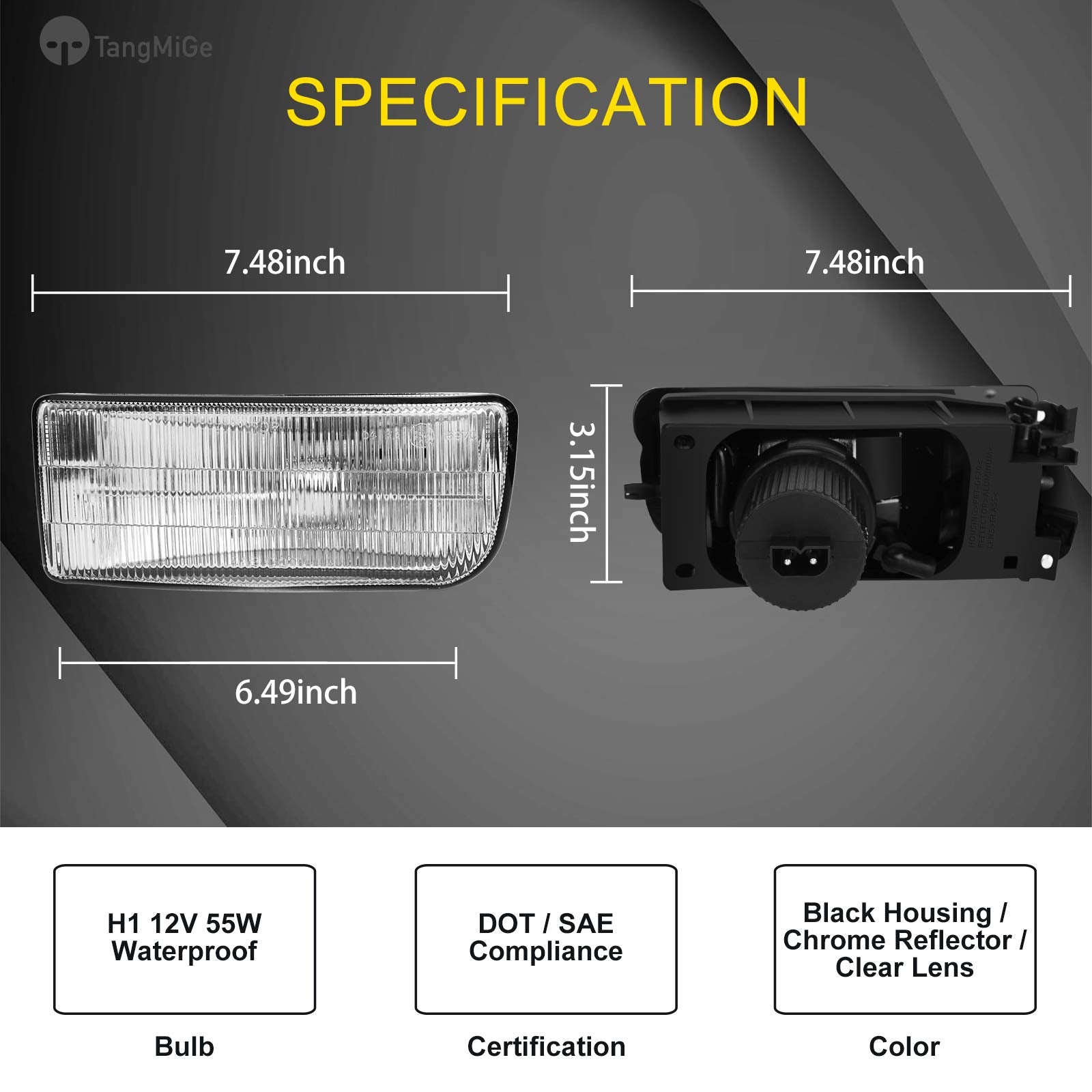 TangMiGe Fog Lights Lamps for 1992 1993 1994 1995 1996 1997 1998 1999 BMW (M3 / E36) 318i 318is 318ti 320i 323i 323is 325i 325is