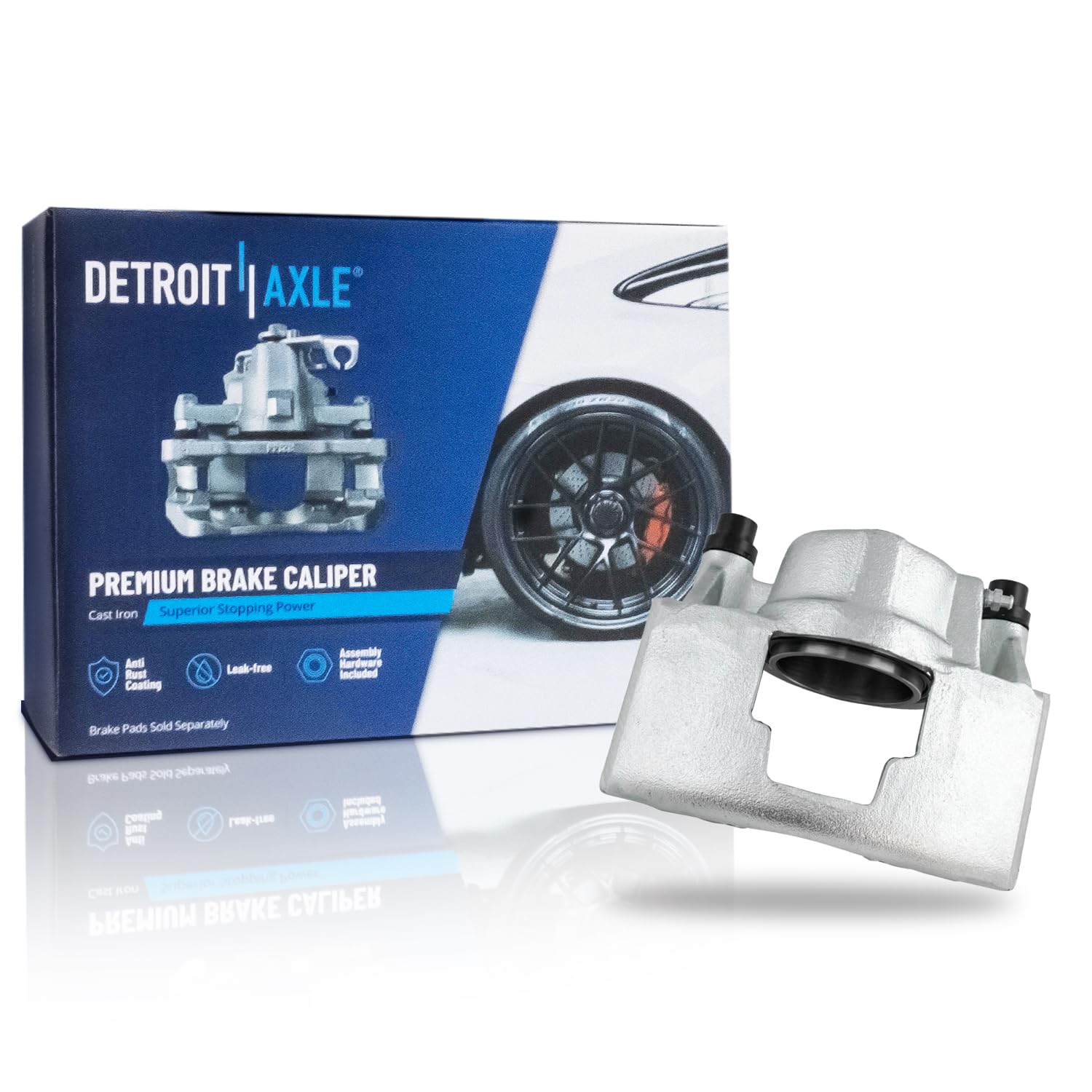 Detroit Axle - Front Right Brake Caliper for GMC C1500 C2500 K1500 K2500 Suburban C3500 K3500 Savana 3500 Yukon Dodge Ram 2500, 
