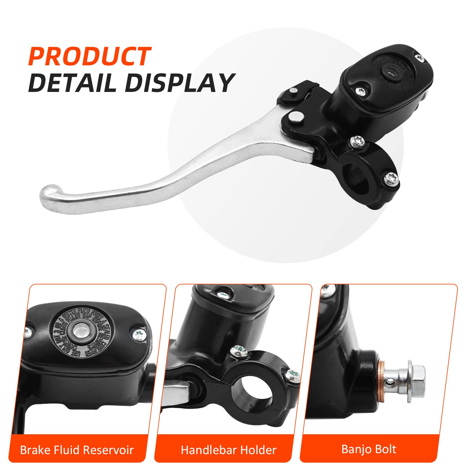 JAVIK Front Brake Master Cylinder for Polaris Sportsman 300-1000, Aluminum, OEM# 2203051, 2010276, 2010440, 2010442,
