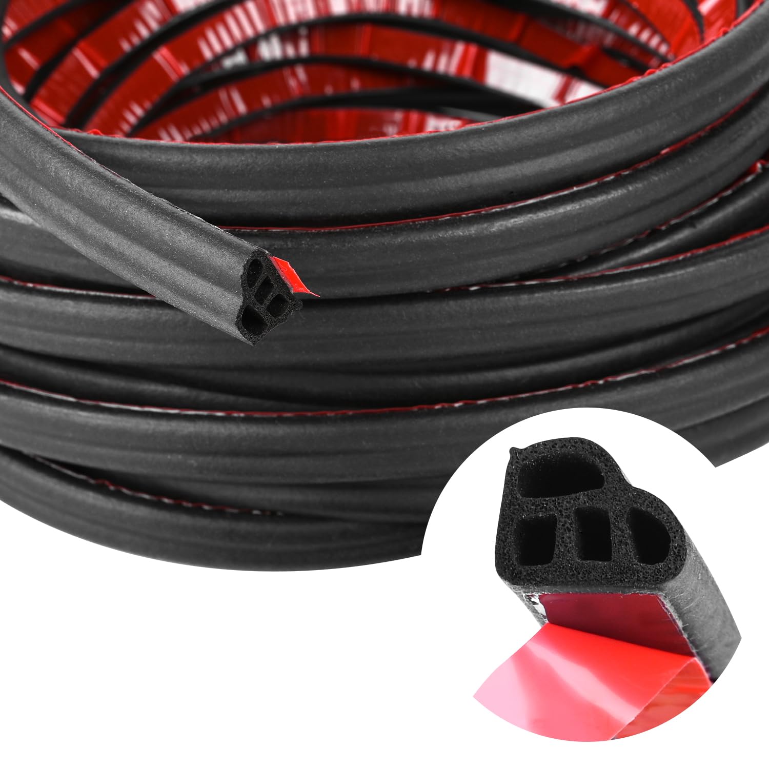 Car Weather Stripping Self Adhesive 33Ft Double Layer L Shape Automotive Soundproofing Weatherstrip Adhesive Universal Car Door 