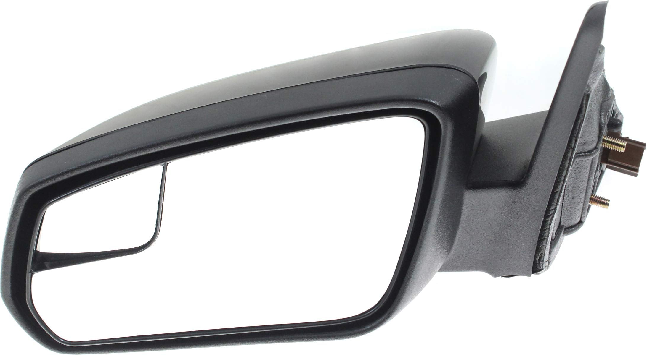 Kool-Vue Mirror Compatible with 2011-2012 Ford Mustang Driver Side With 1 Paintable and 1 Textured Black Cap, With Blind Spot Gl