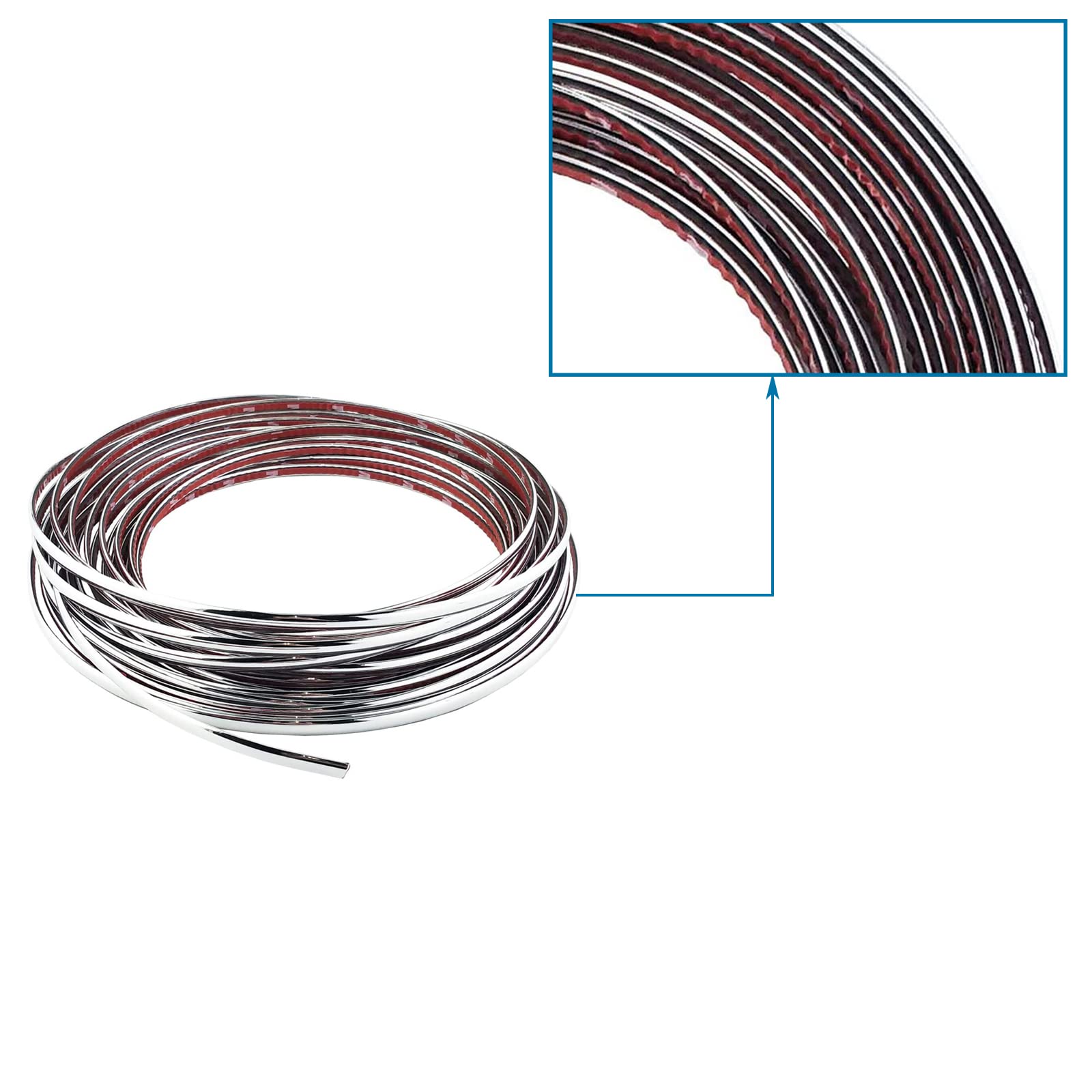 Lunsom Custom Most Chrome Plated Decoration Trim Strip Line, Car Door Fender Interior Diy Moulding Trimming Strip For Most Vehicle (12M X 6Mm)