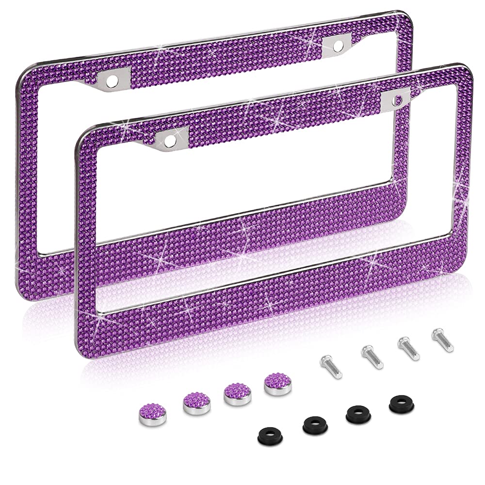 2 Pack Bling License Plate Frame