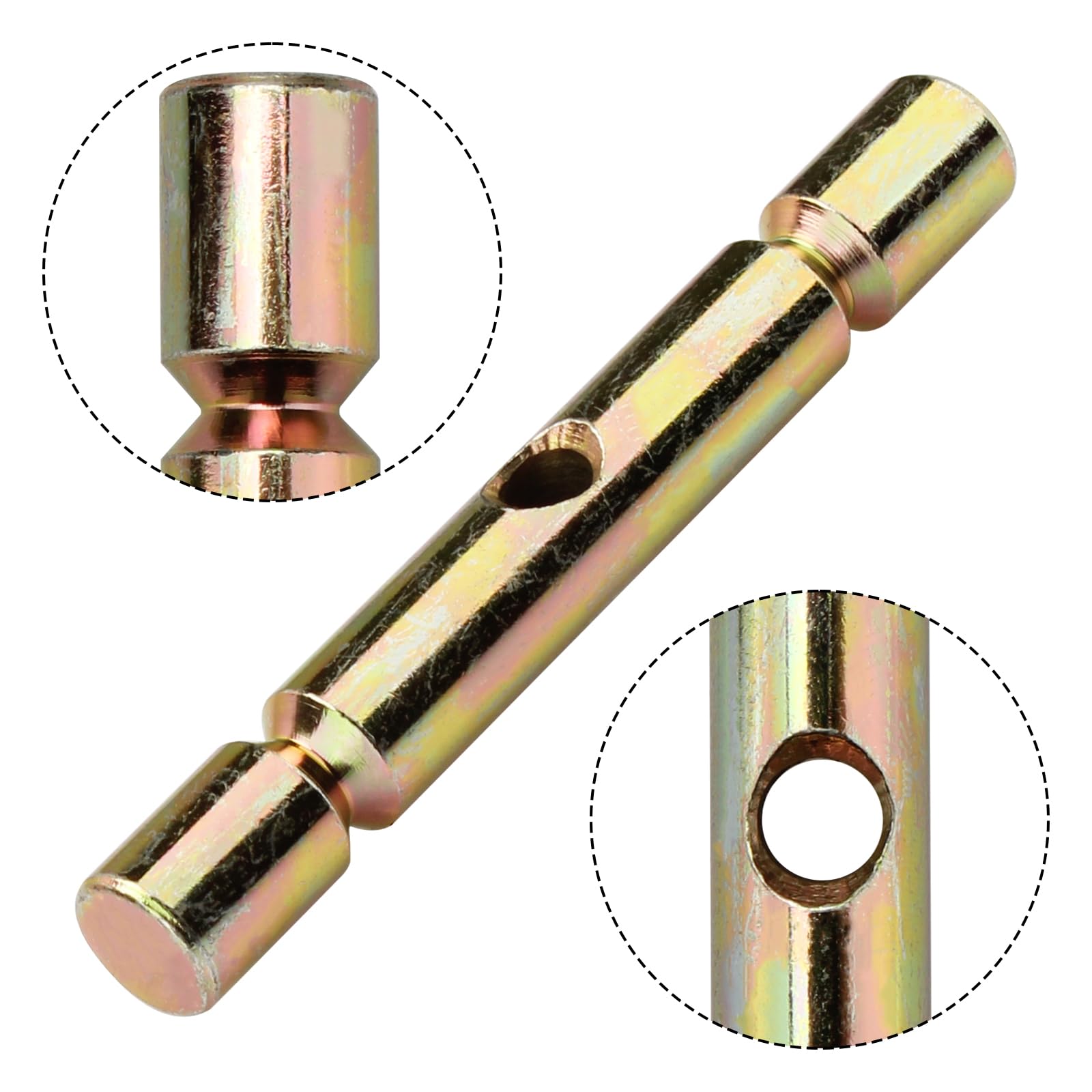 Aillsa ATV Snow Plow Shear Pin Set (4pc) - Compatible with Polaris 2015-2019, Brass, Model 2205063, Metal Replacement Accessories