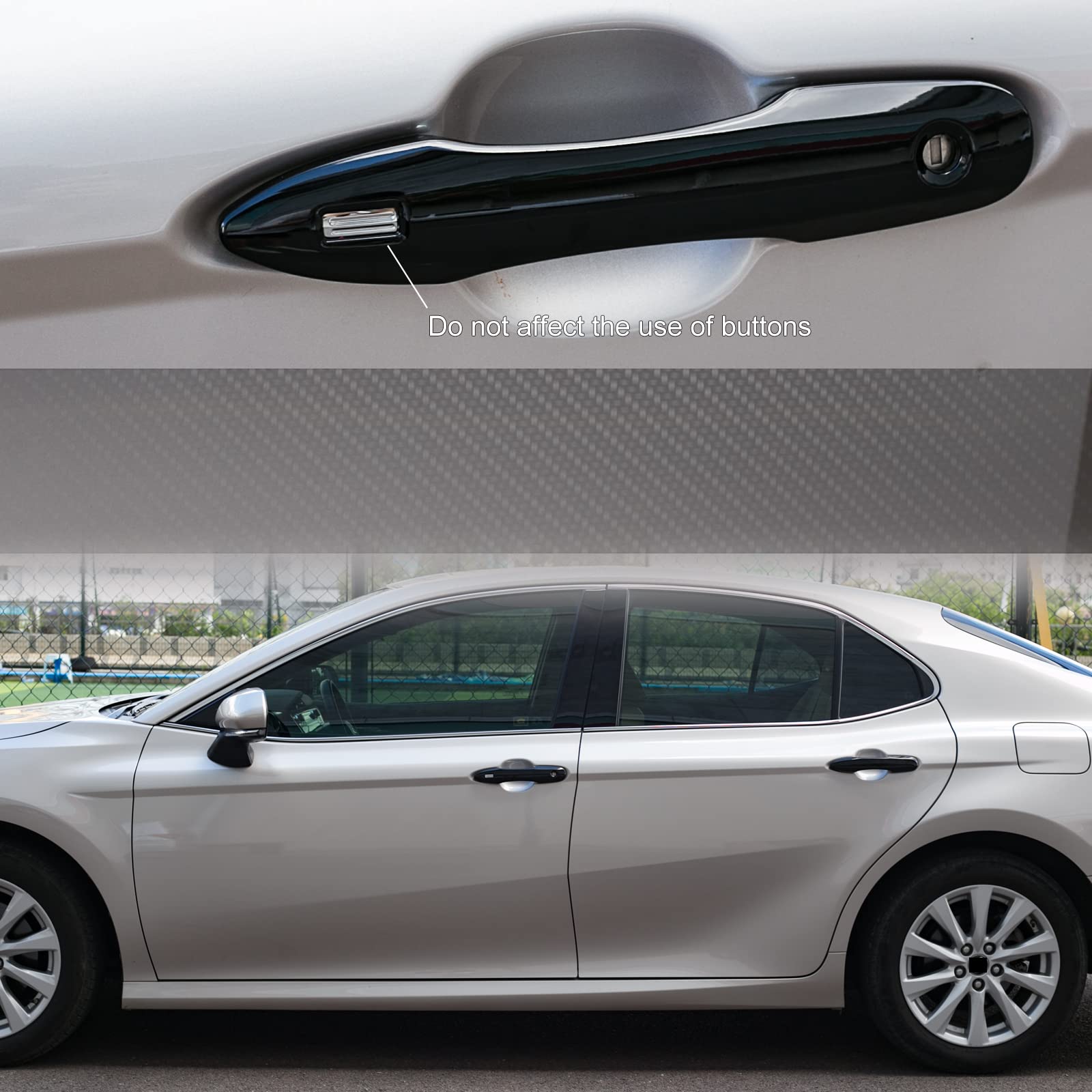 CKE for Toyota Camry 2025 2024 2023-2018 for Toyota Corolla Avalon 2024-2019 Accessories Exterior Door Handle Cover Trims with 2
