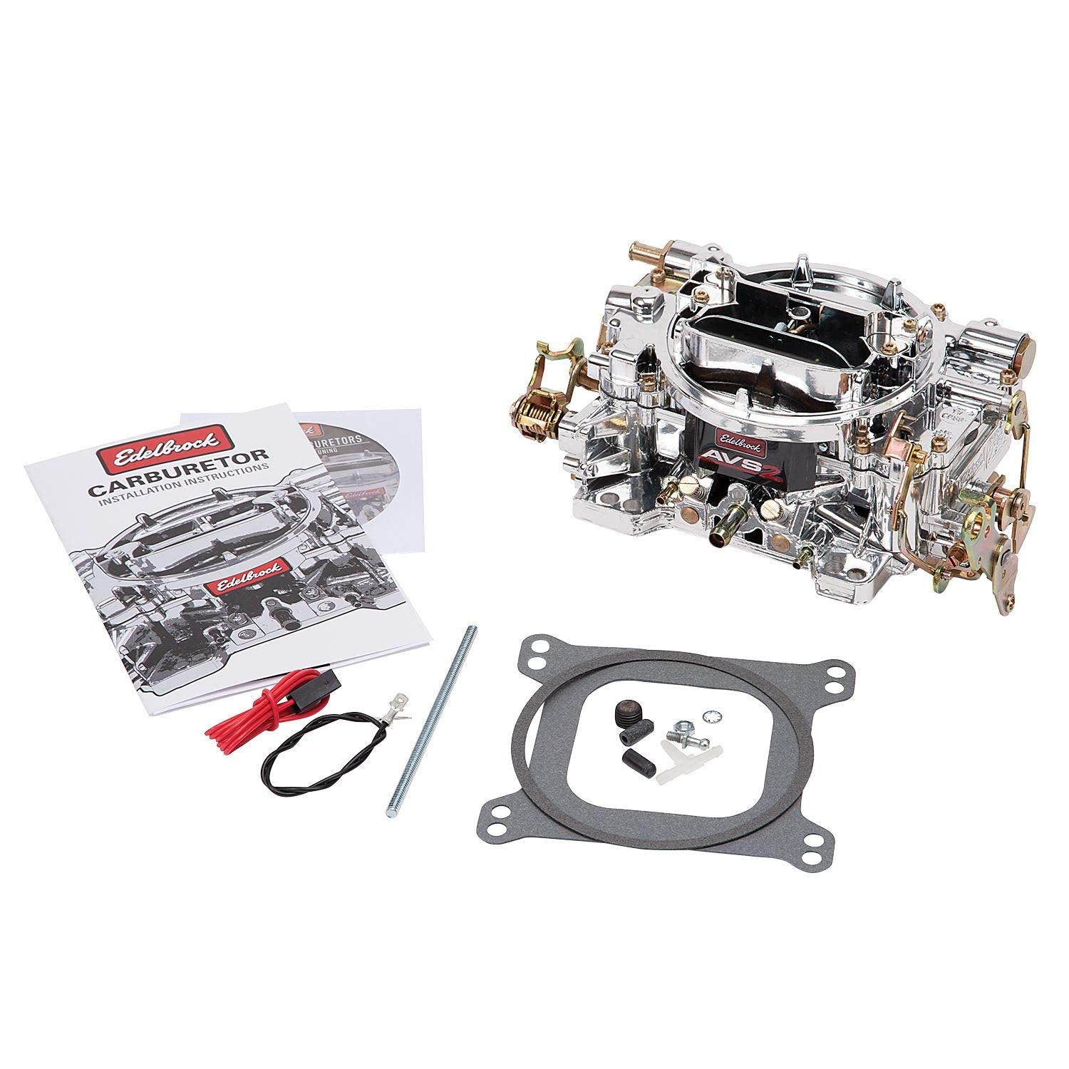 Edelbrock AVS2 Series Carburetor 650 cfm Square Flange Non-EGR Manual Choke Model 1905