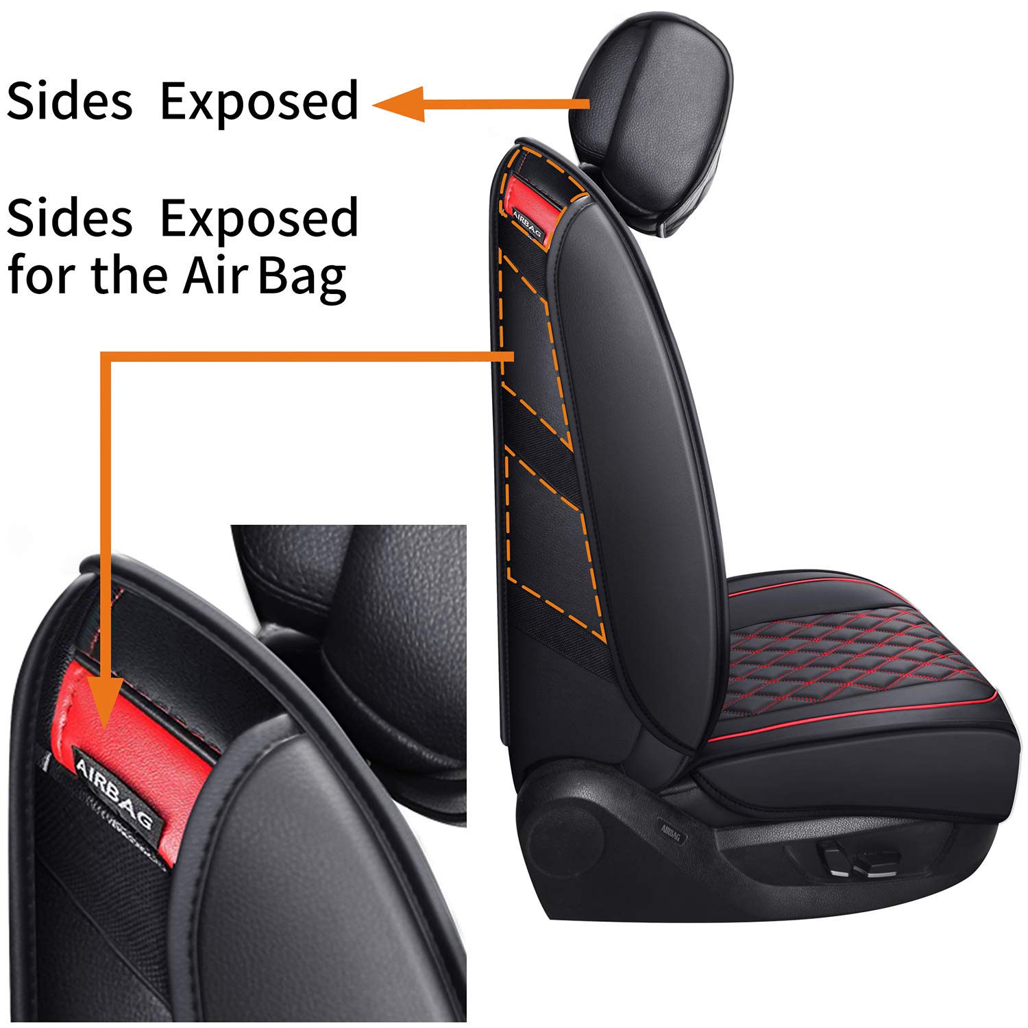 Aierxuan Car Seat Covers Full Set With Waterproof Leather Automotive Vehicle Cushion For Cars Suv Pick-Up Truck Fit For 2009 To