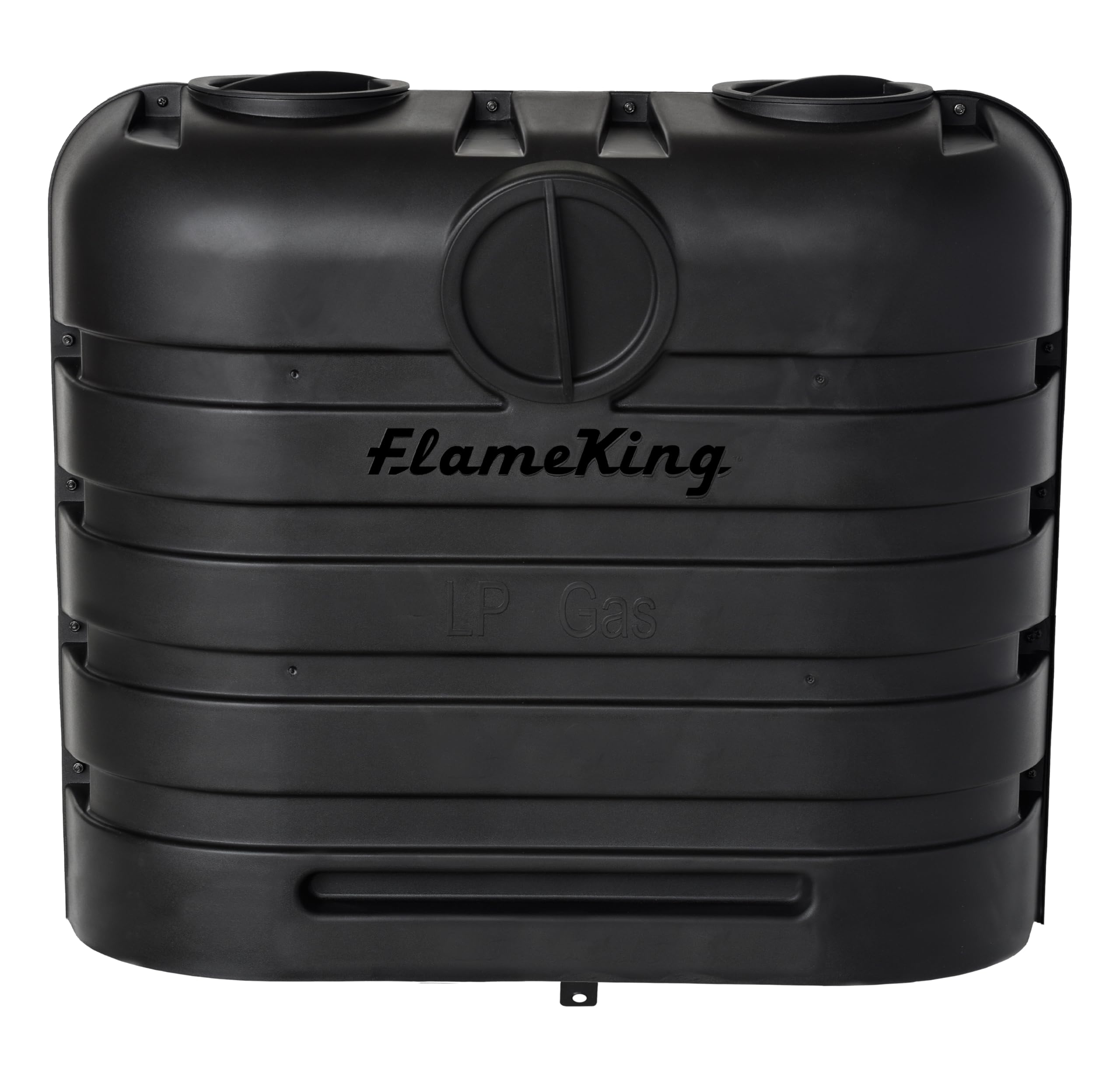 Flame King Dual 30LB LP Propane Tank Light Plastic Heavy Duty Cover for RV, Travel Trailer, Camper And Recreational Vehicle - Bl