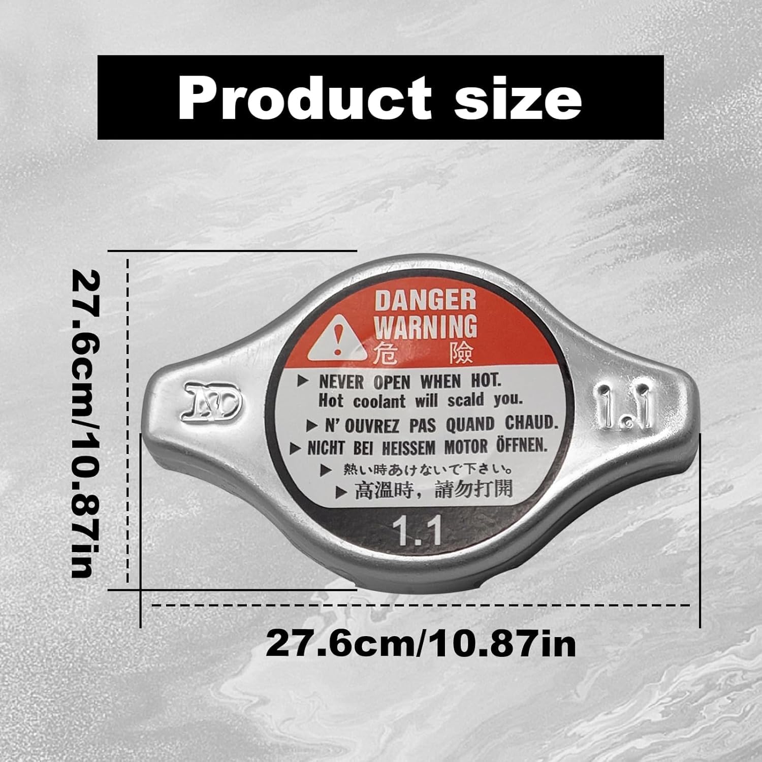 TIANMIMISM Honda Radiator Cap - Model 19045-PAA-A01, Compatible with 1994-2006 Accord, Civic, CRV, Odyssey, Pilot - Silver/Red