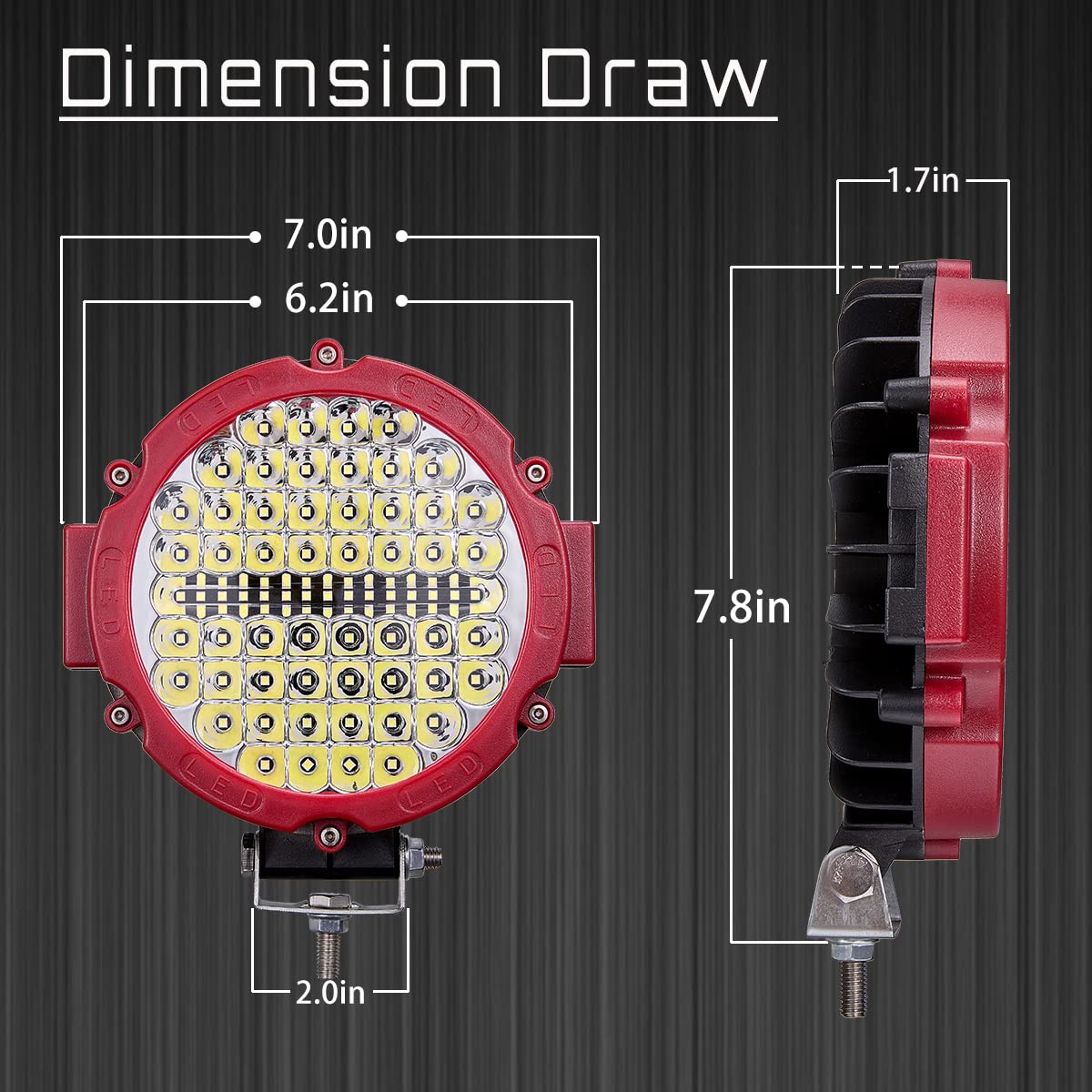 Round Led Light Pods Offroad 7 Inch, 120W 10000Lm Led Off Road Driving Auxiliary Fog Lights 12V 24V For Trucks Atv Sxs Rzr Utv G