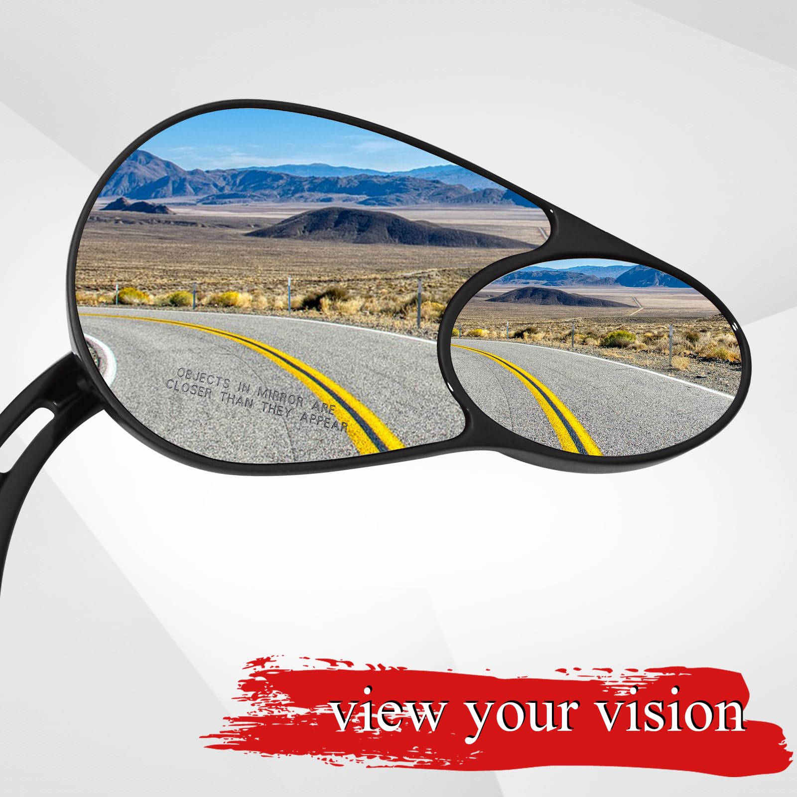 WOWTK Split Vision Rearview Mirrors for Harley 1982-2024, Black, Fits Most Models, Iron, Model TK-G-0099-B