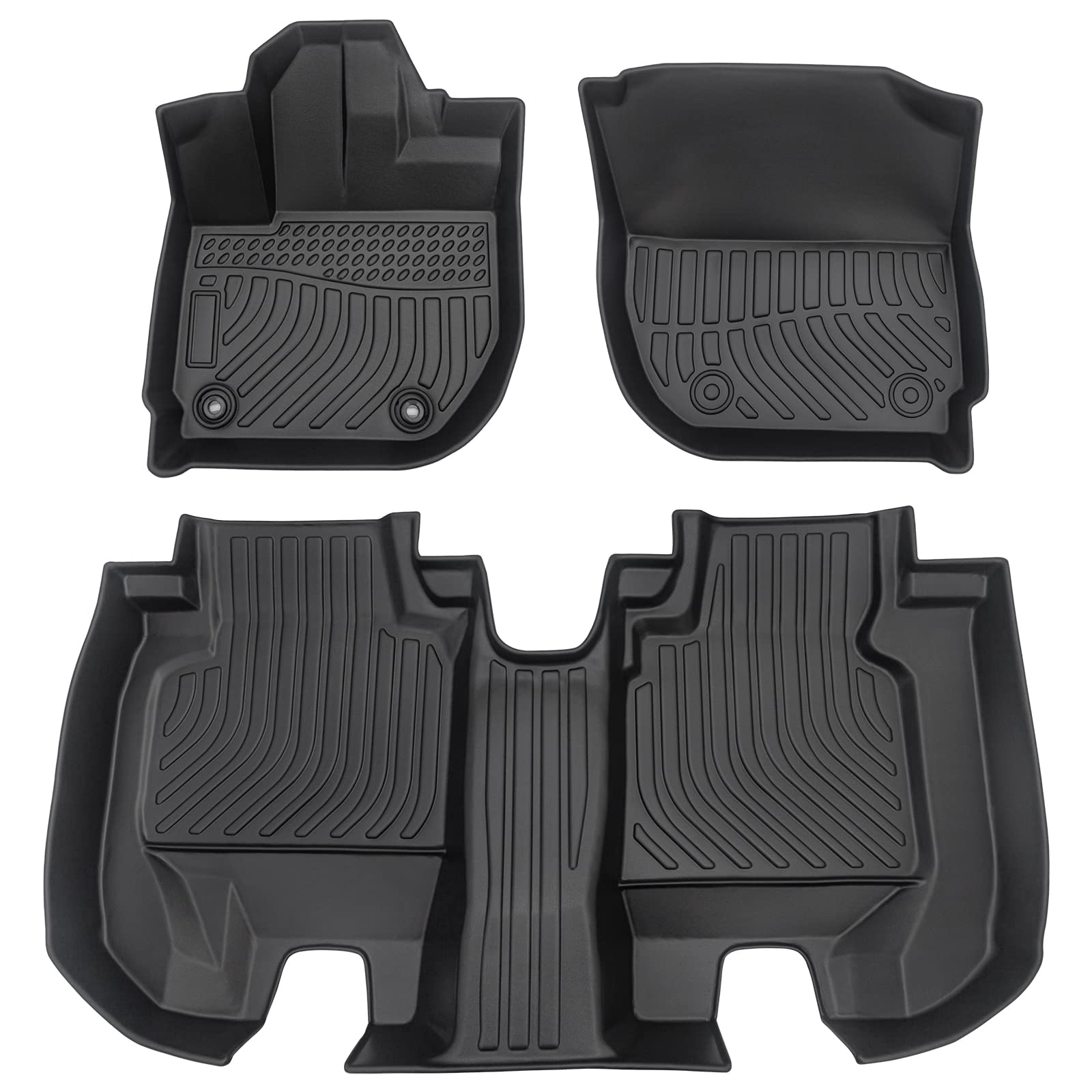Floor Mats for 2016-2022 Honda HR-V,All-Weather TPE Rubber Car Floor Mats Custom Fit Full Set Includes 1st and 2nd Rows Maximum 