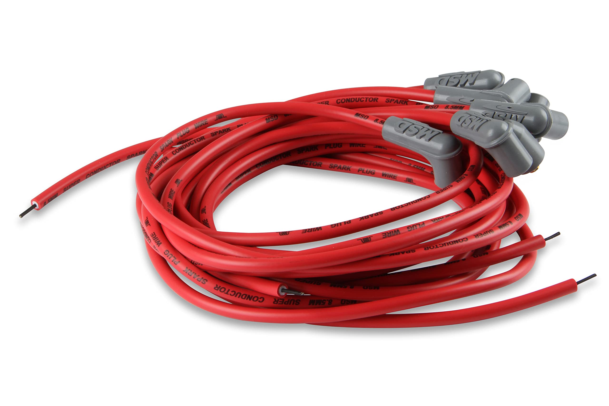 Msd 31239 Super Conductor Spark Plug Wire Set 8 Cyl 90°: Plug, Socket/Hei Cap