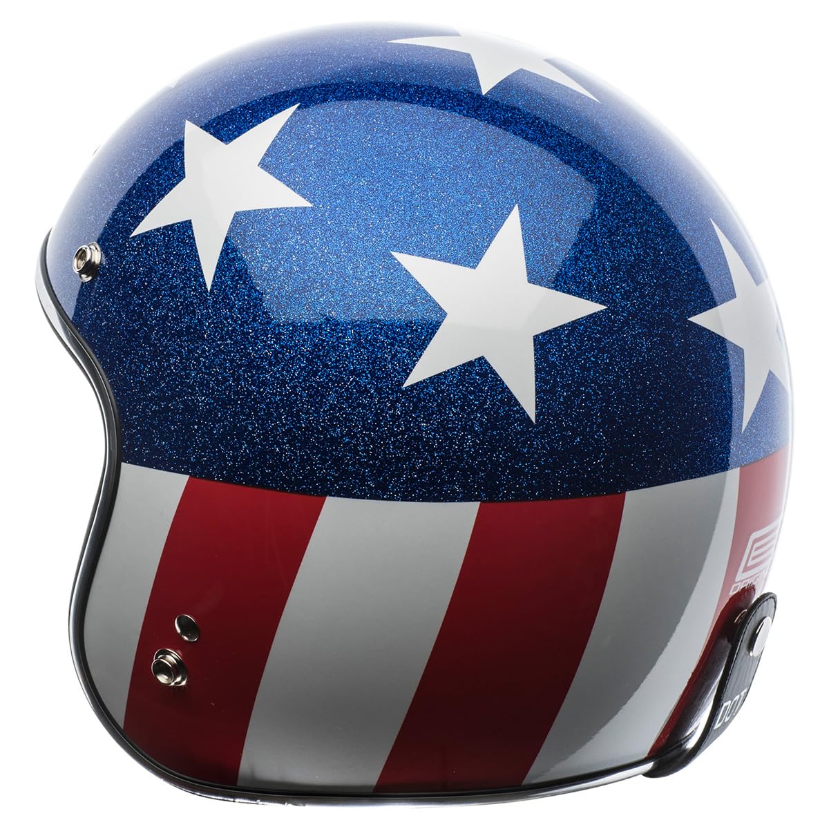TORC T50/Del Mar Open Face Motorcycle Helmet, Large, Gloss White Captain, DOT Approved, Model T5002CAP24, Suede Material