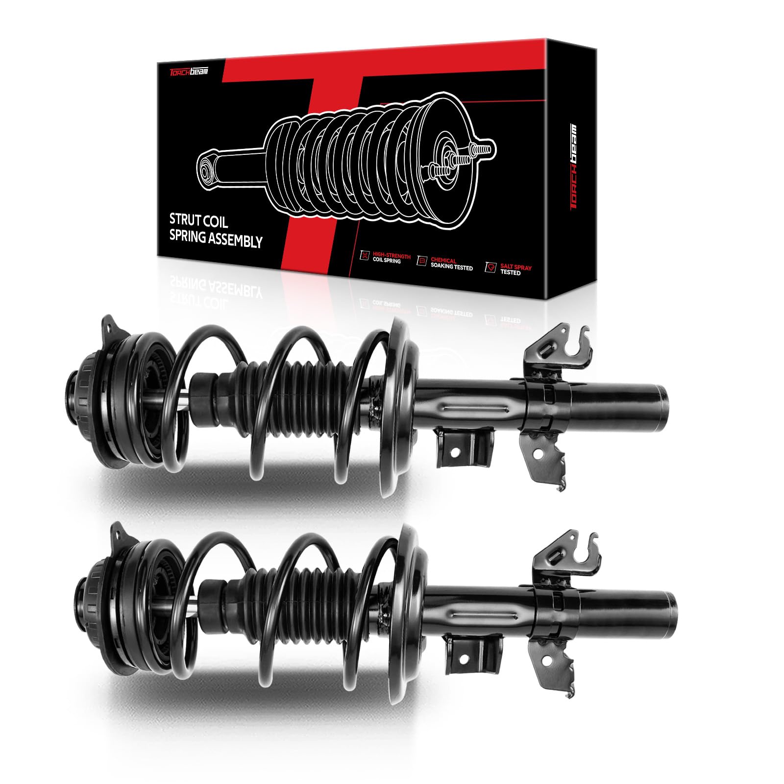 Torchbeam Front Struts Shocks Complete Assembly & Coil Spring Compatible with Dodge Dart 2013-2016, OE# 172641/172642,2pcs