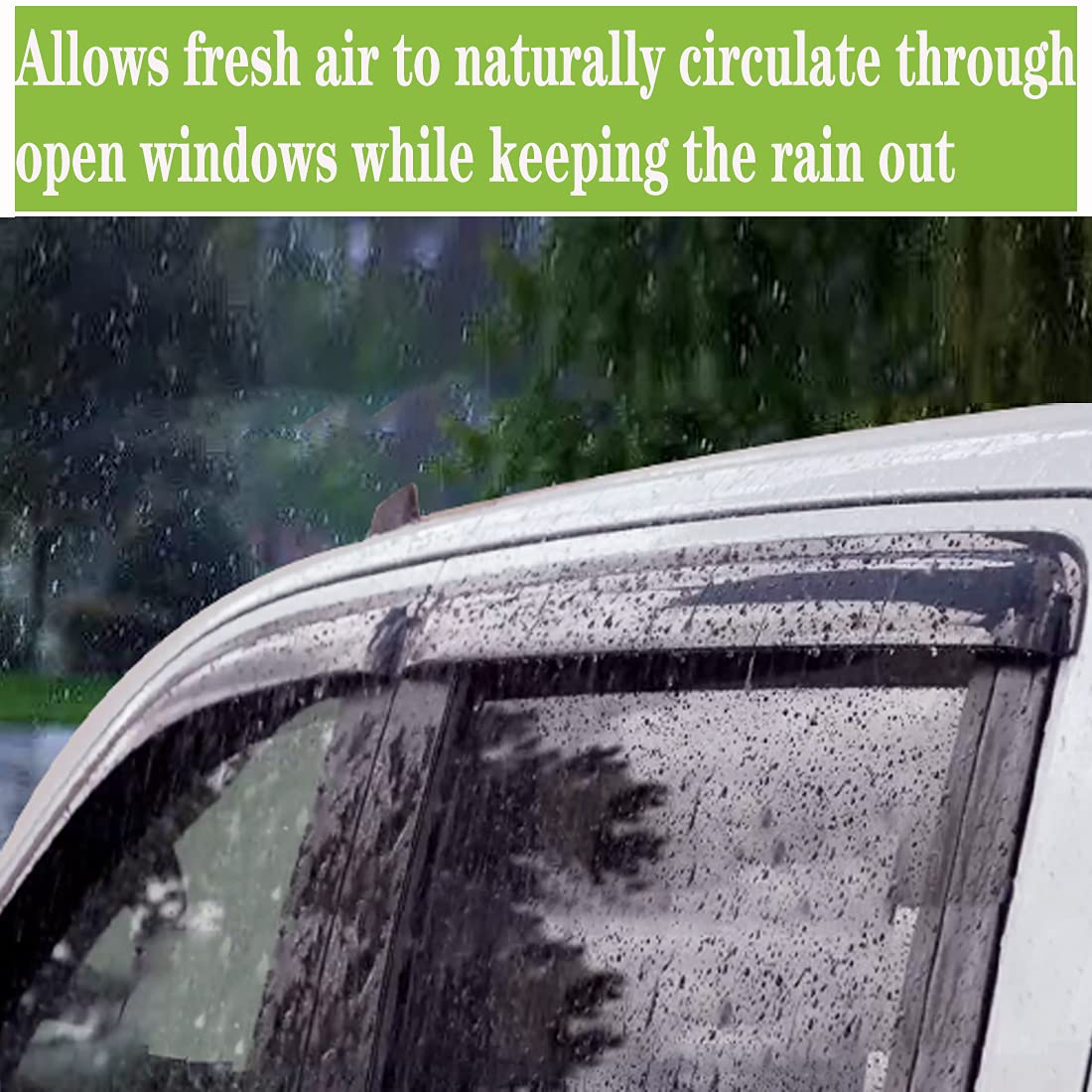 Tape On Window Visors Rain Guards For Hyundai Tucson 2016-2021, Sun Wind Deflectors 4-Pieces Set,Side Window Vent Guard Shade,Ca