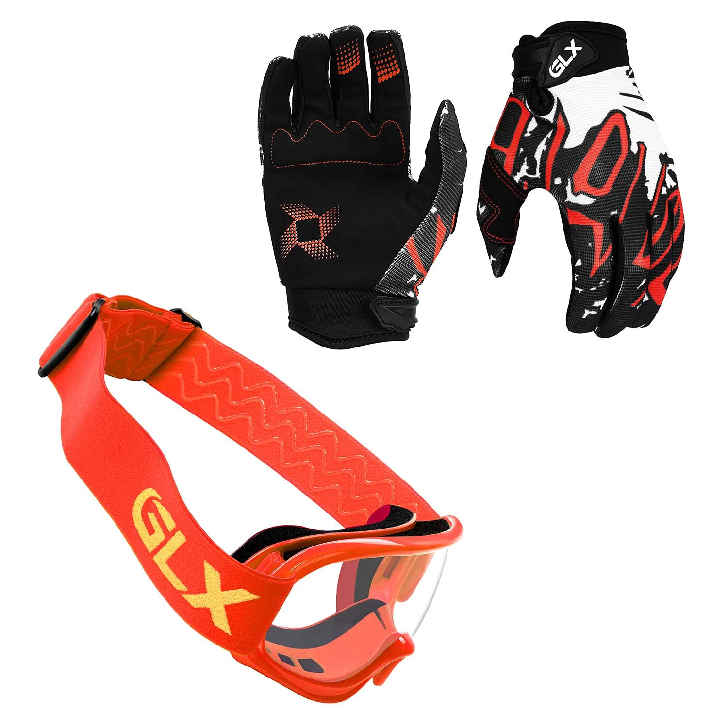 Glx Gx623 Youth Atv/Dirt Bike Helmet Combo - Retro Red, Small - Dot