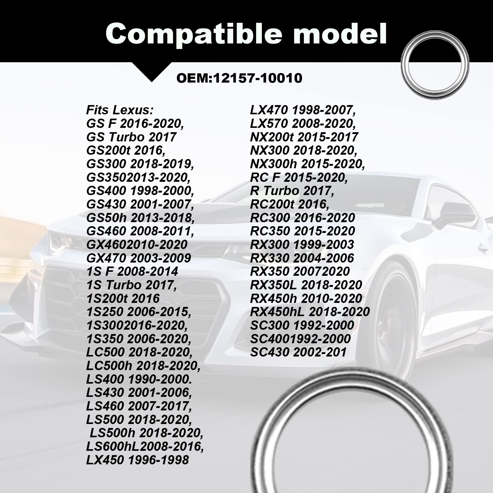 TOPCNOEM 12PCS Differential Transfer Case Crush Washer Gasket Kit for Toyota Lexus Scion 4Runner Land Cruiser Tacoma FJ Cruiser RAV4