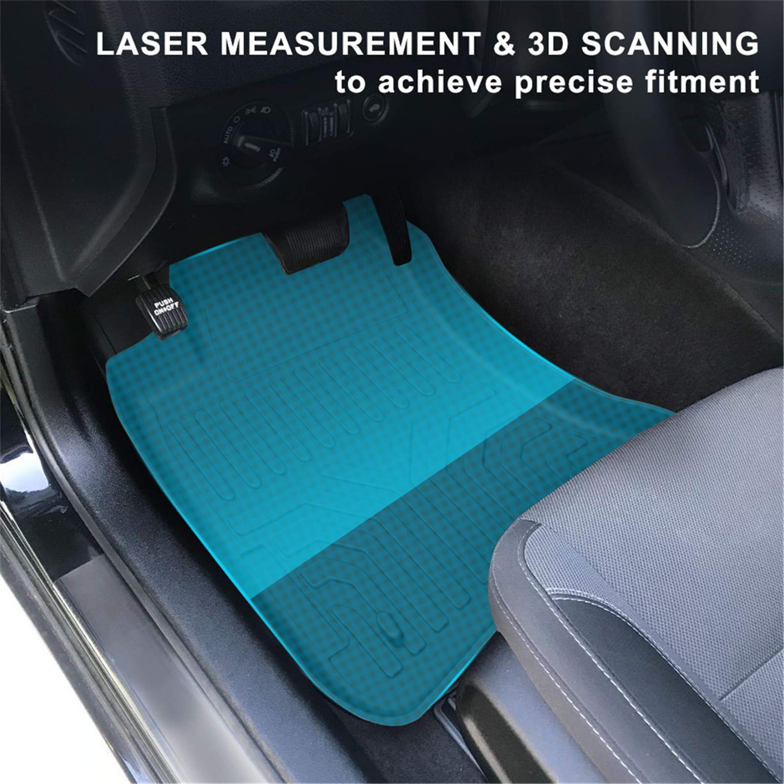 Kiwi Master Floor Mats Compatible For 2011-2023 Dodge Charger Rwd/Chrysler 300 Rwd All Weather Custom Fit Liners