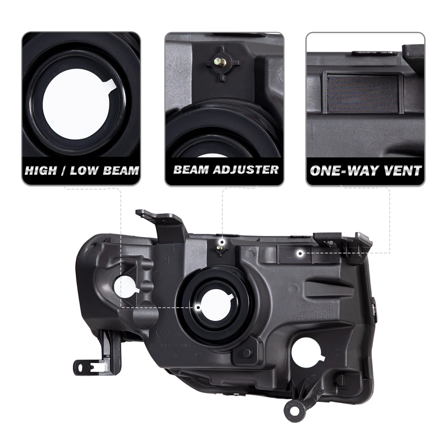 SOCKIR Headlight Assembly - OE Style Factory Replacement for 2008-2012 Ford Escape, Left Driver Side, w/o Bulbs